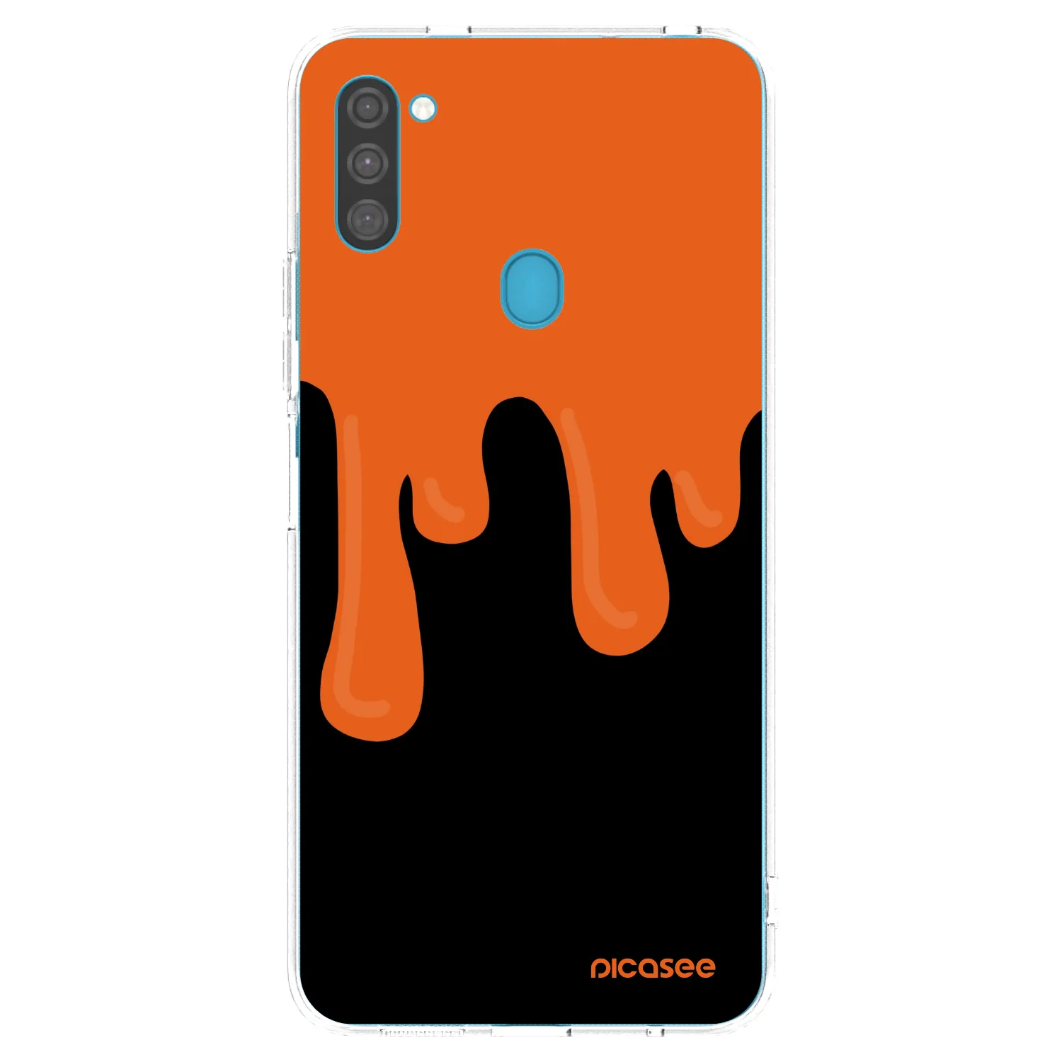 Picasee silikónový prehľadný obal pre Samsung Galaxy M11 - Orange spooky