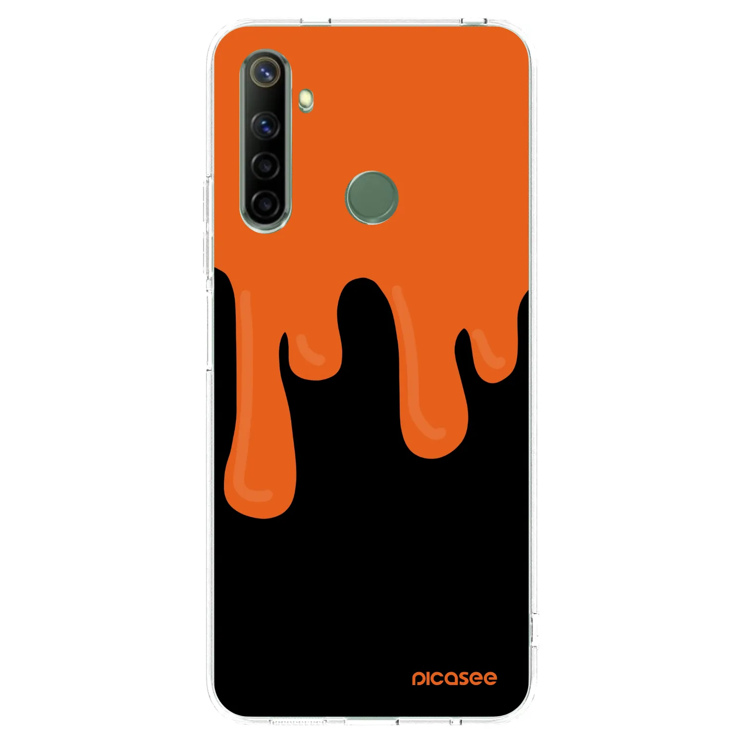Picasee silikónový prehľadný obal pre Realme 6i - Orange spooky