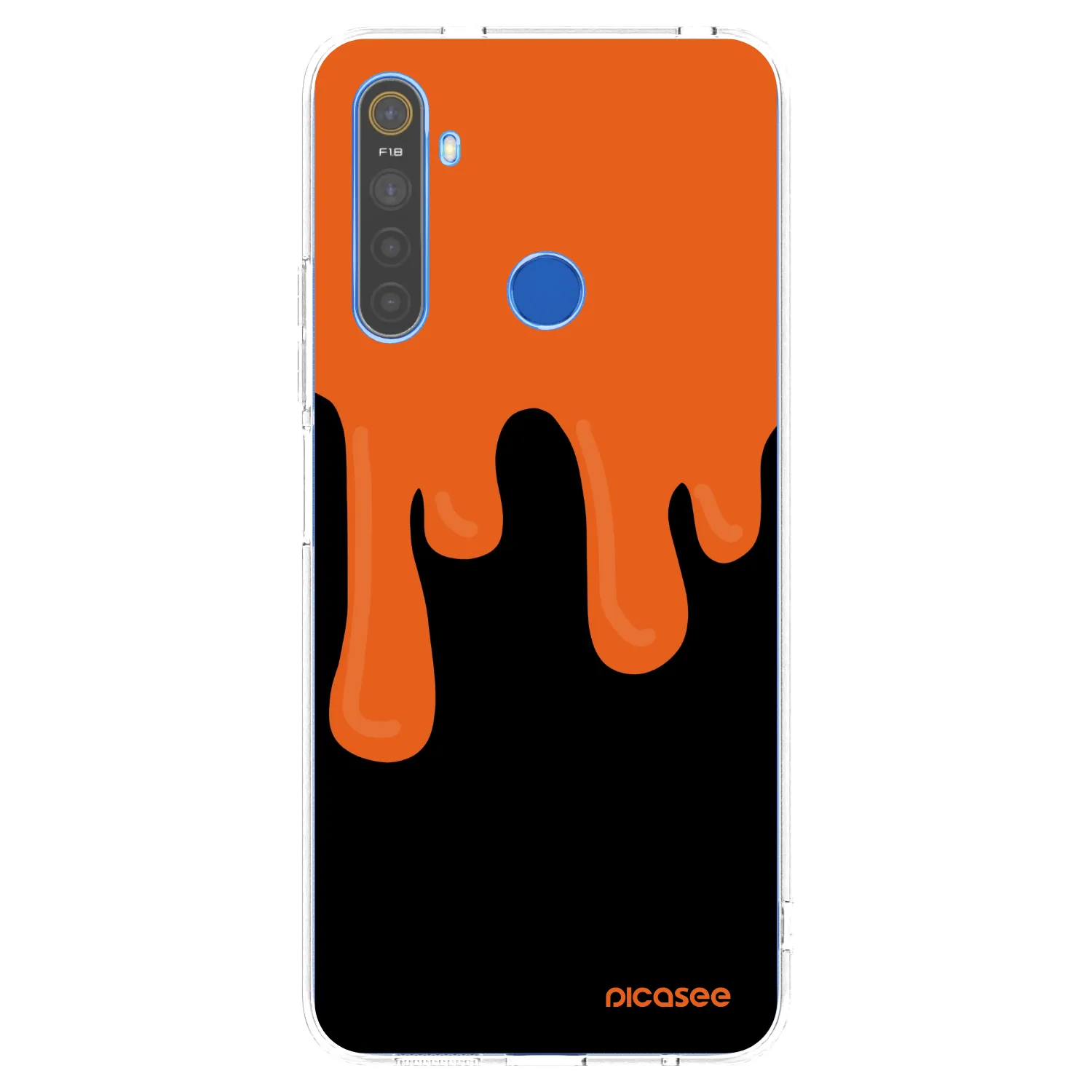 Picasee silikónový prehľadný obal pre Realme 5 - Orange spooky