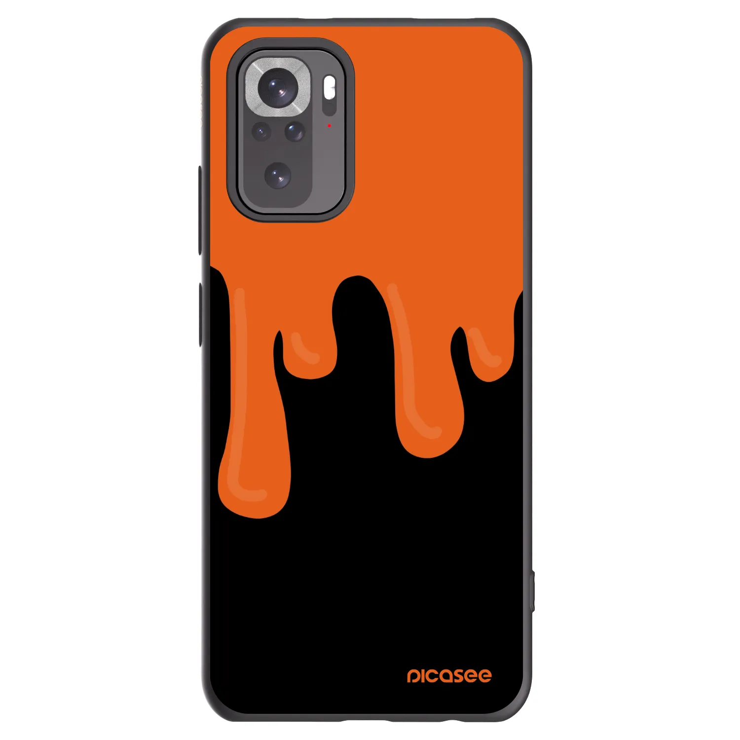 Picasee silikónový čierny obal pre Xiaomi Redmi Note 10 - Orange spooky