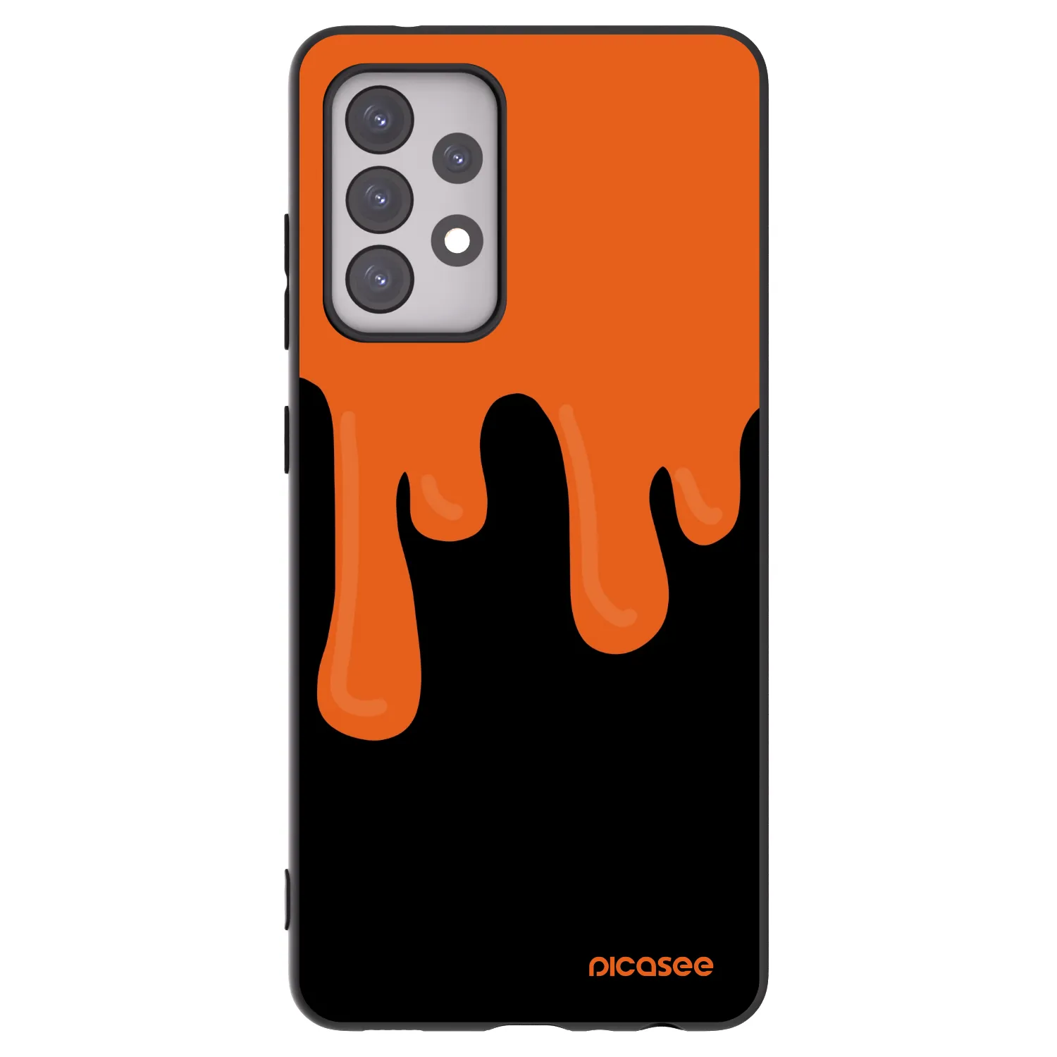 Picasee silikónový čierny obal pre Samsung Galaxy A52 5G A525F - Orange spooky