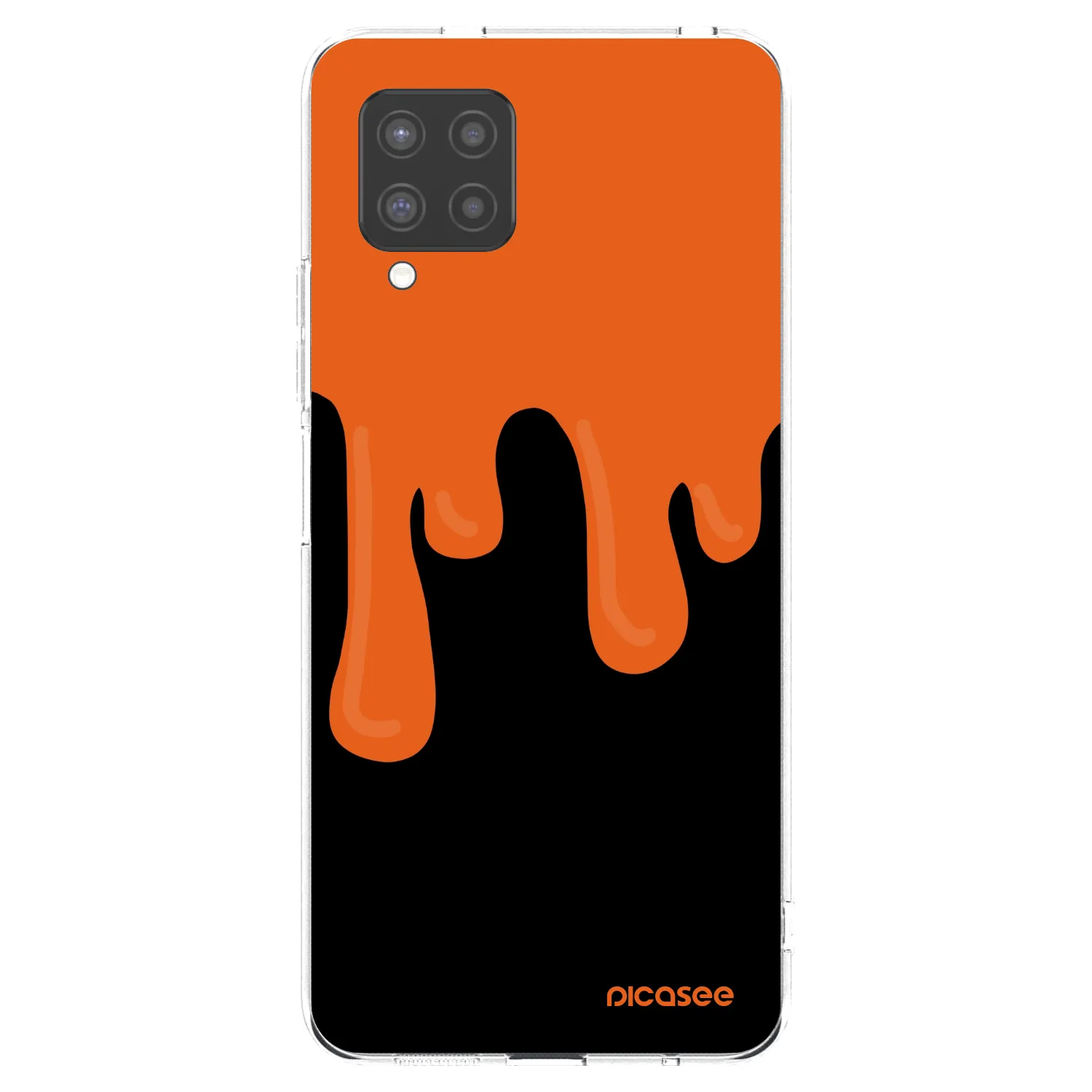 Picasee silikónový prehľadný obal pre Samsung Galaxy A42 A426B - Orange spooky
