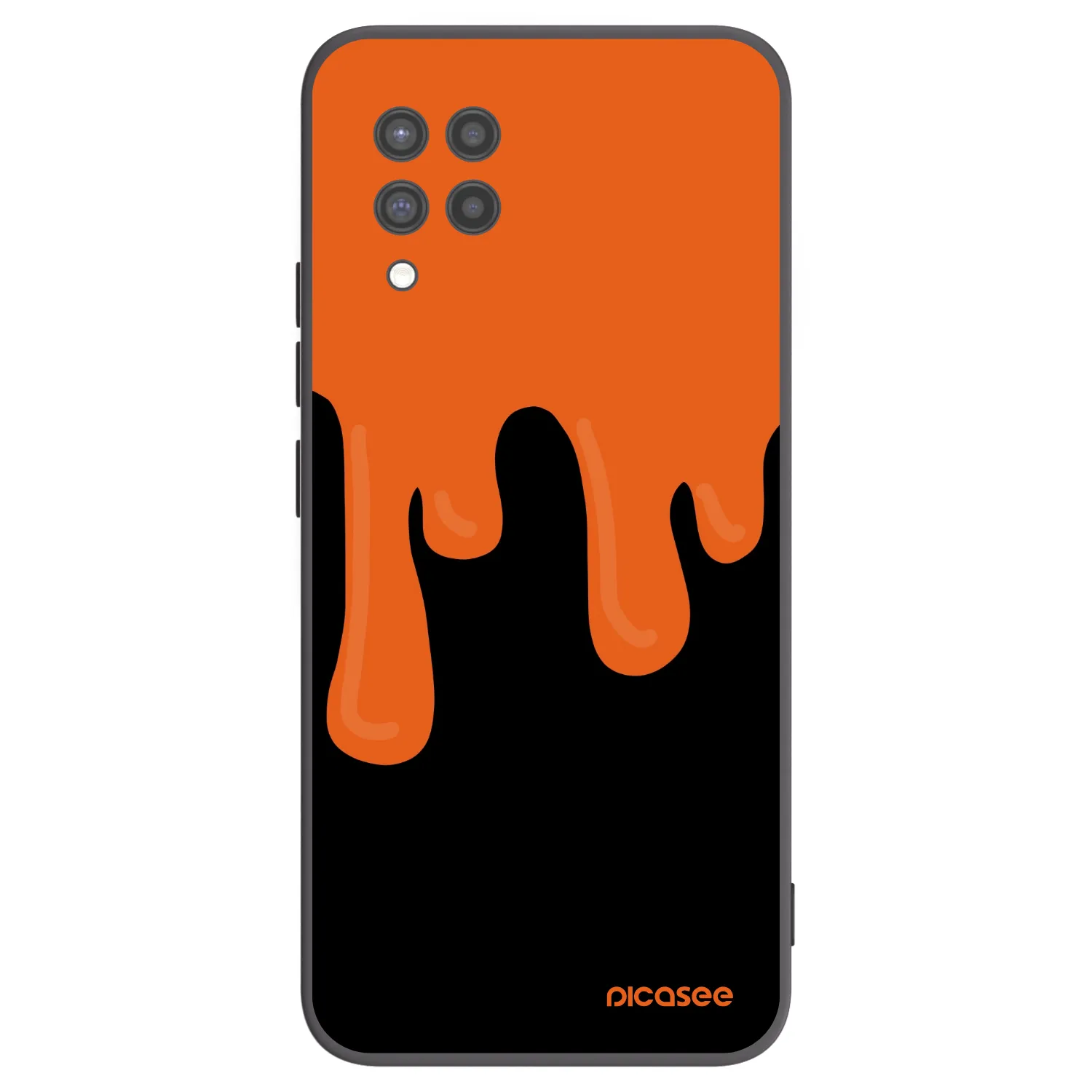 Picasee silikónový čierny obal pre Samsung Galaxy A42 A426B - Orange spooky