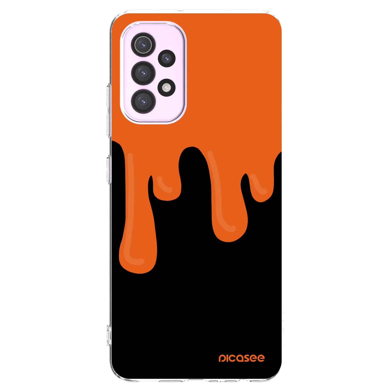 Picasee silikónový prehľadný obal pre Samsung Galaxy A32 5G A326B - Orange spooky