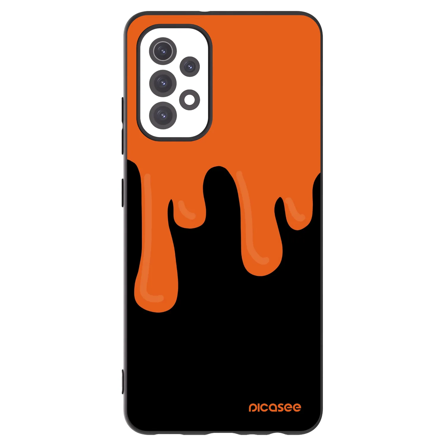 Picasee silikónový čierny obal pre Samsung Galaxy A32 5G A326B - Orange spooky