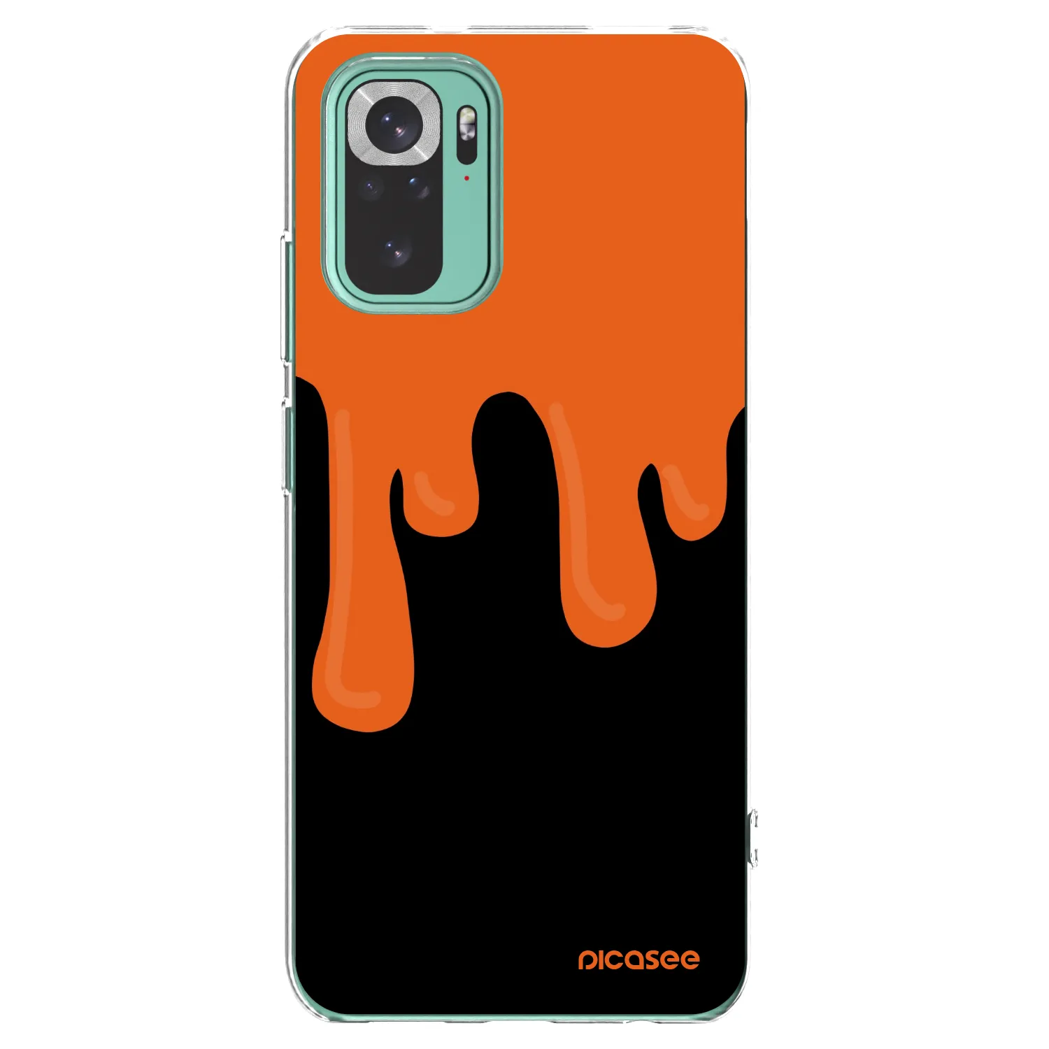 Picasee silikónový prehľadný obal pre Xiaomi Redmi Note 10 Pro - Orange spooky