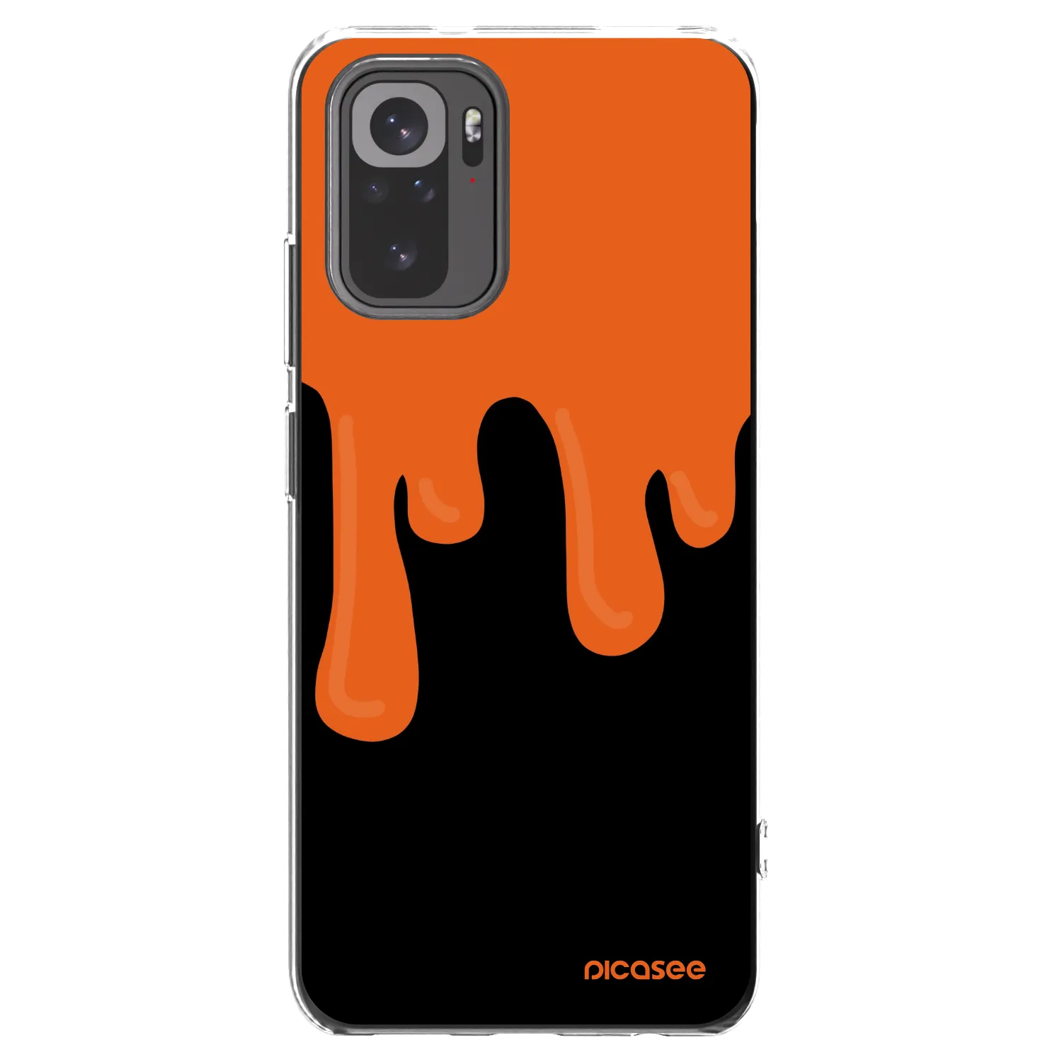 Picasee silikónový prehľadný obal pre Xiaomi Redmi Note 10S - Orange spooky