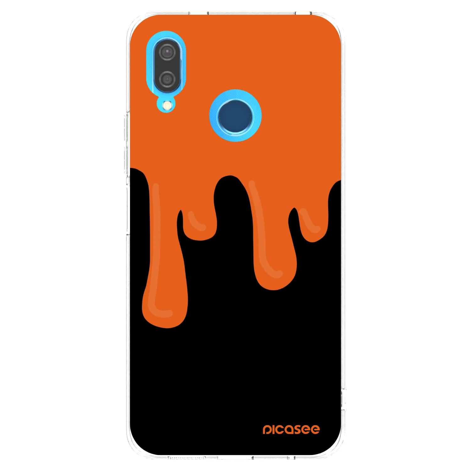 Picasee silikónový prehľadný obal pre Huawei P20 Lite - Orange spooky