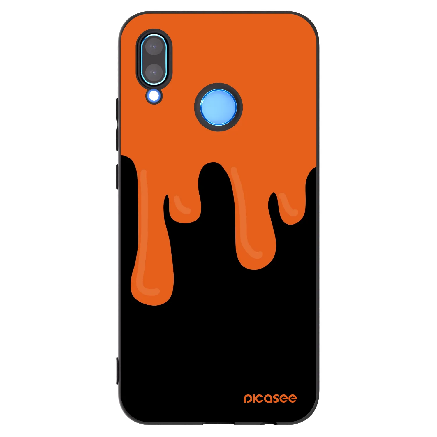 Picasee silikónový čierny obal pre Huawei P20 Lite - Orange spooky