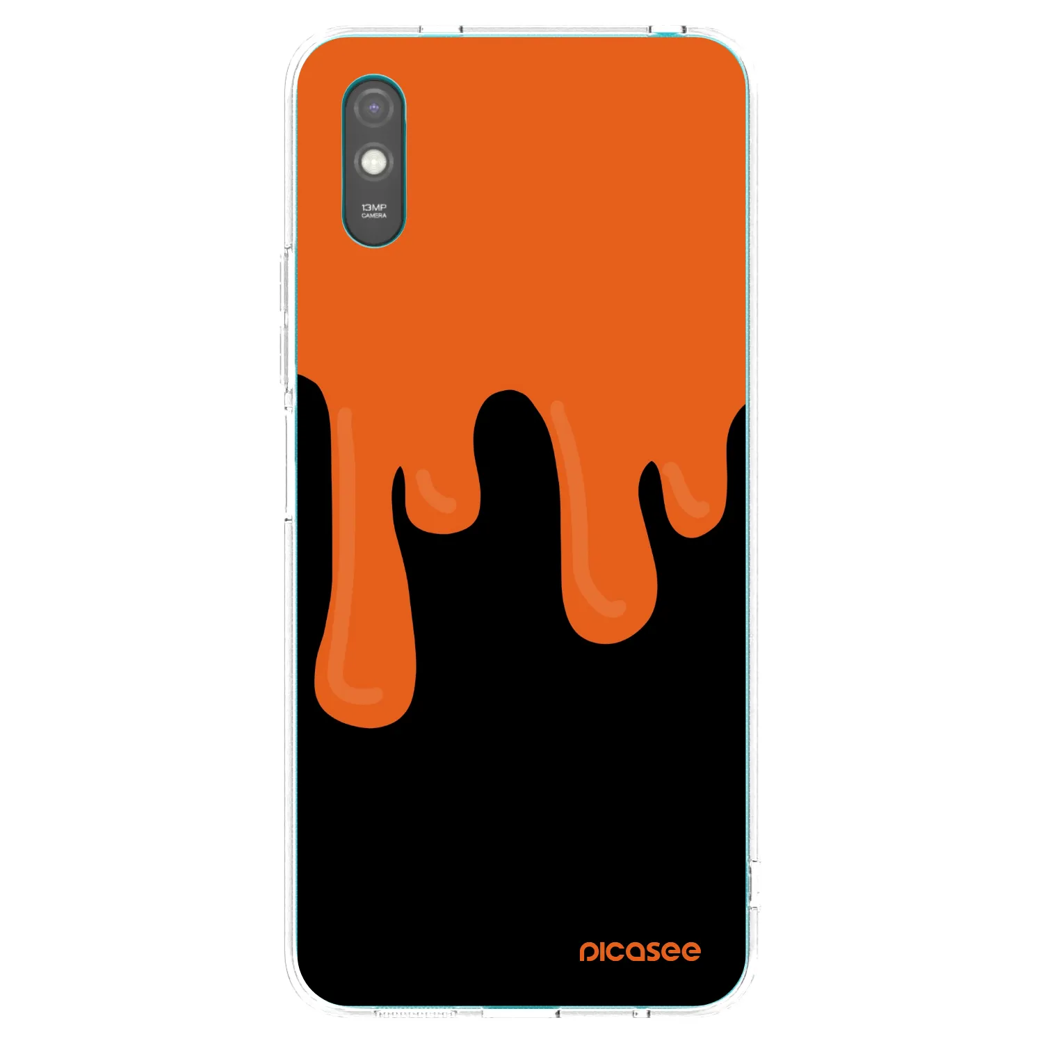 Picasee silikónový prehľadný obal pre Xiaomi Redmi 9AT - Orange spooky