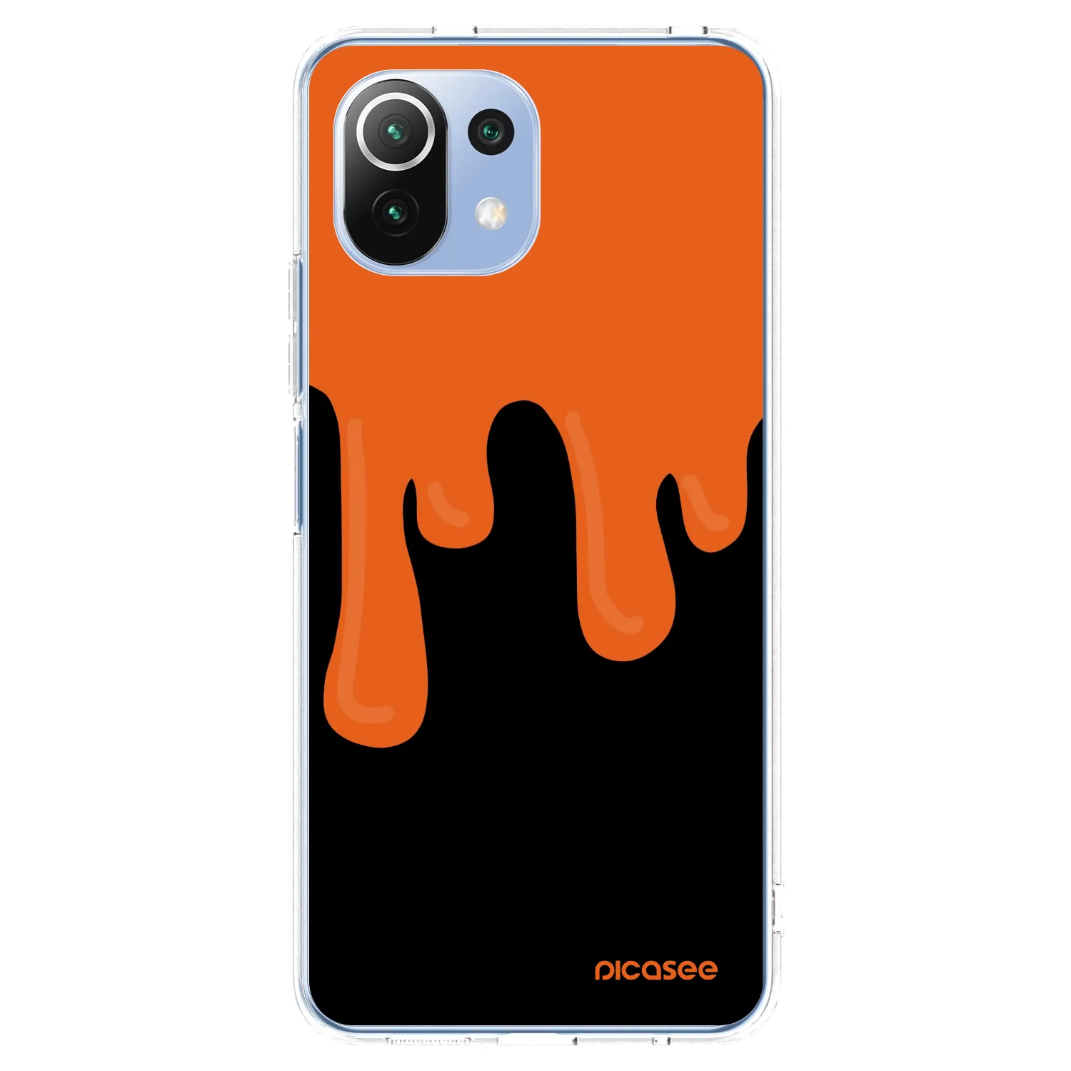 Picasee silikónový prehľadný obal pre Xiaomi Mi 11 Lite - Orange spooky