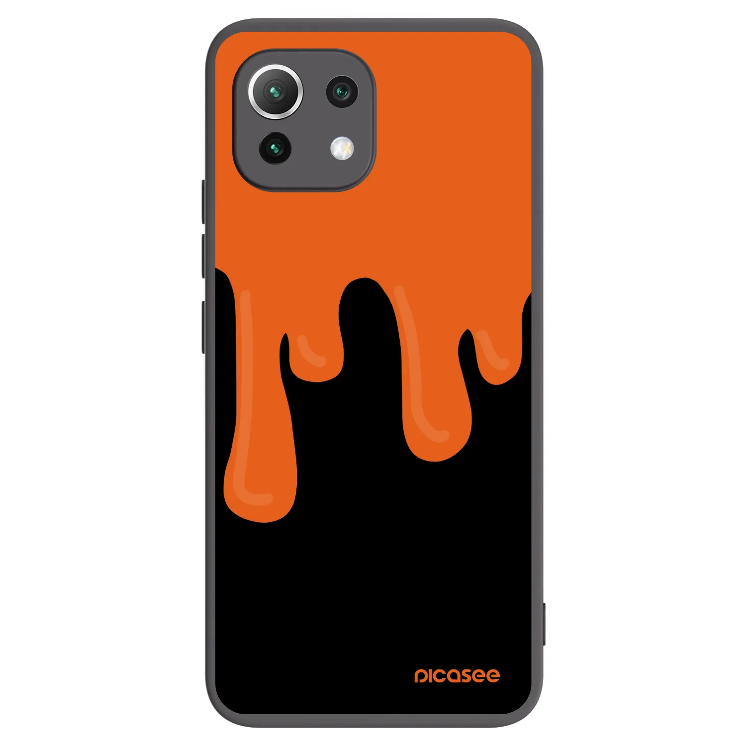 Picasee silikónový čierny obal pre Xiaomi Mi 11 Lite - Orange spooky