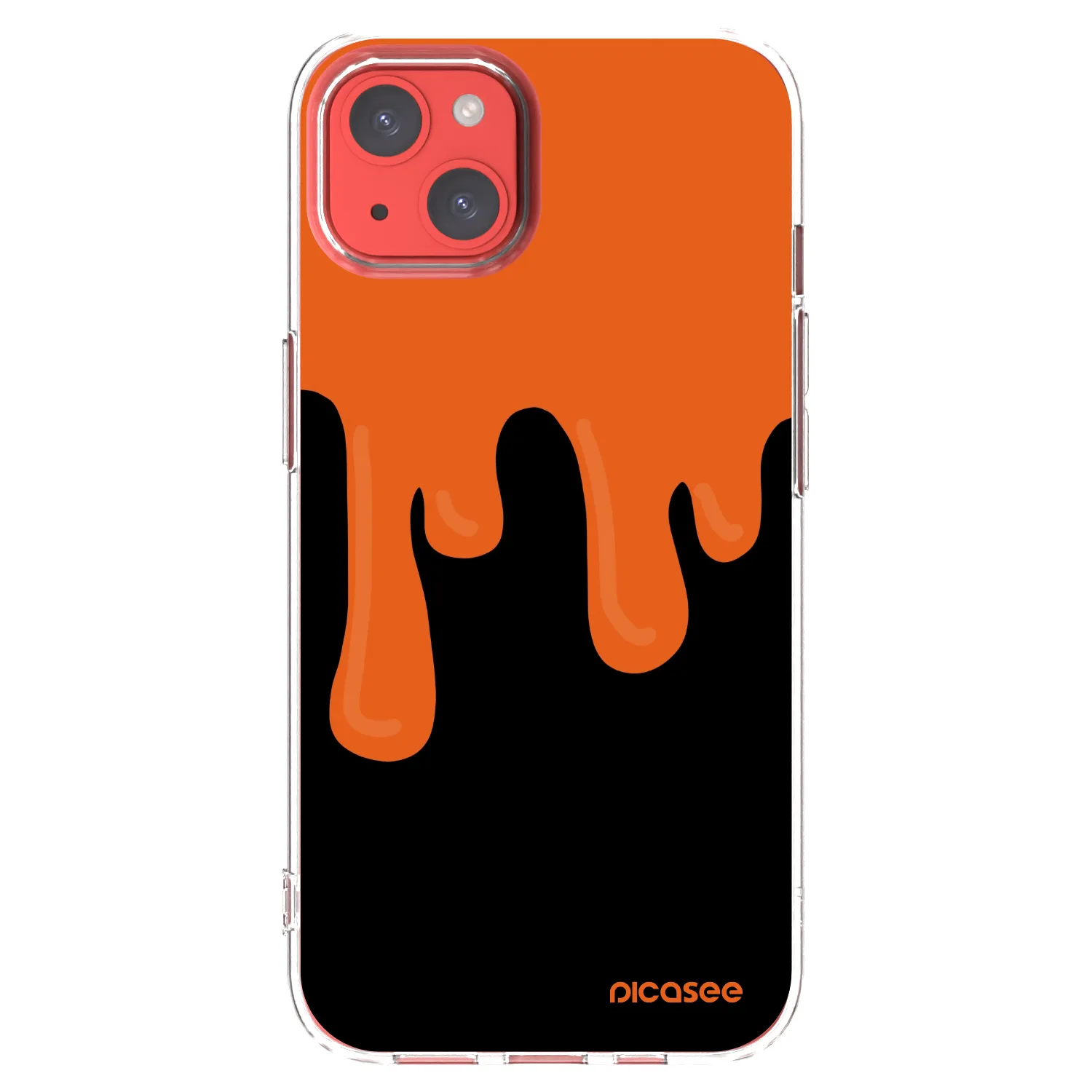 Picasee silikónový prehľadný obal pre Apple iPhone 13 - Orange spooky