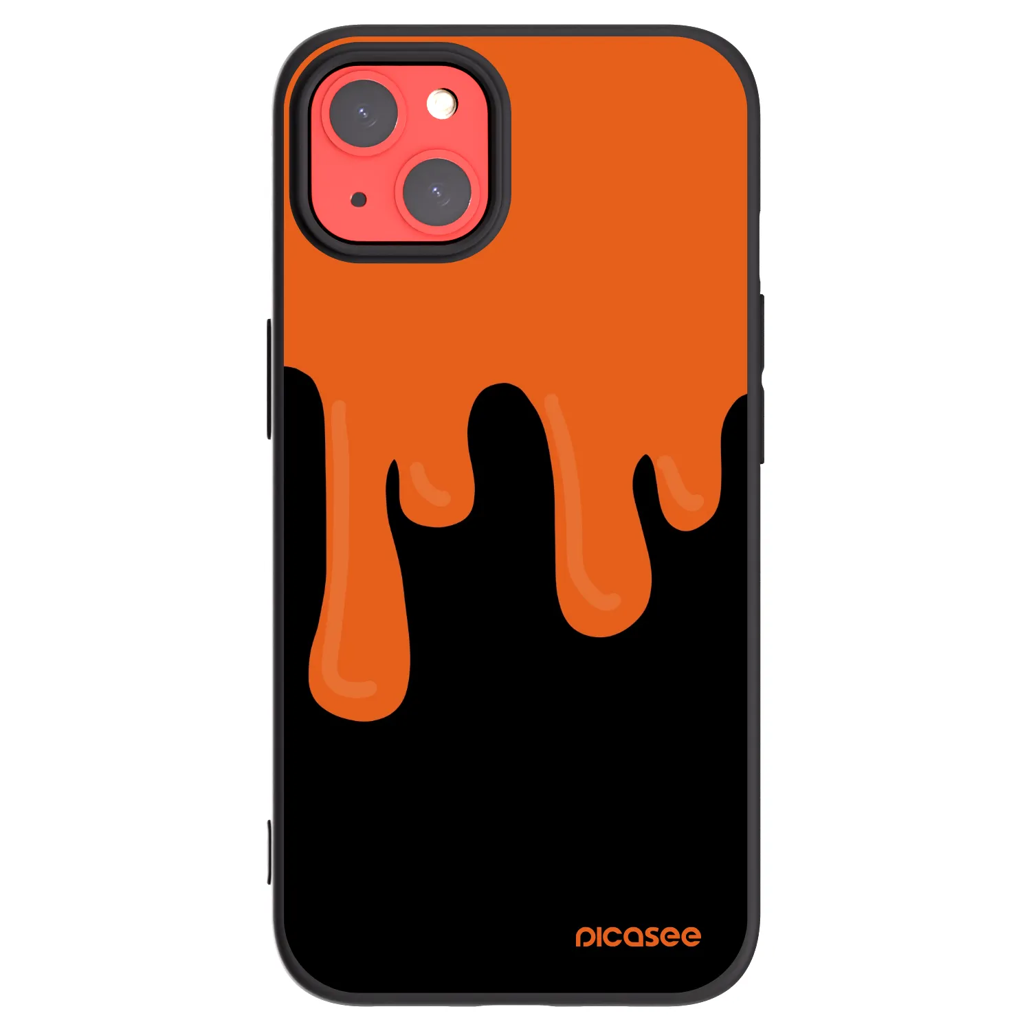 Picasee silikónový čierny obal pre Apple iPhone 13 - Orange spooky