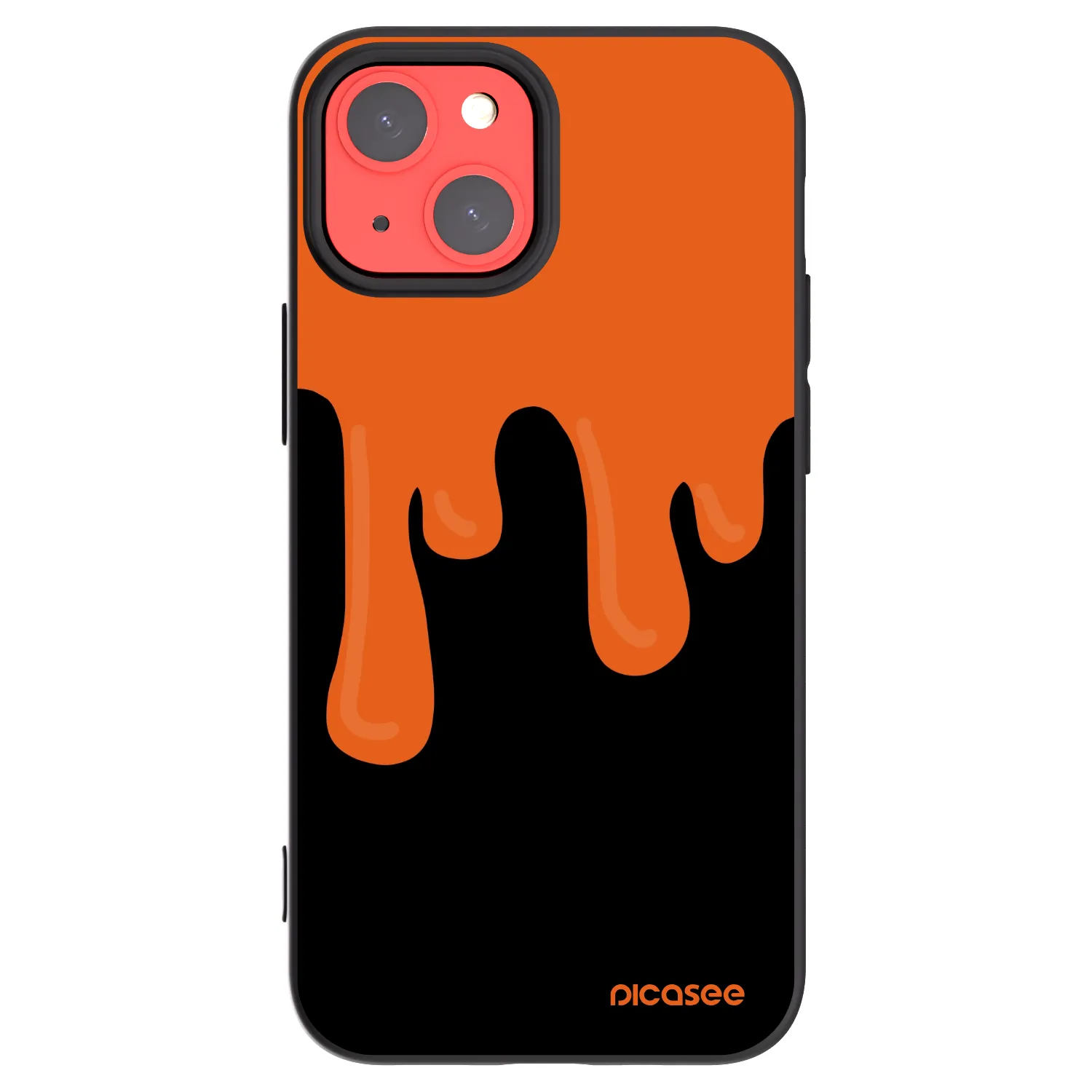 Picasee silikónový čierny obal pre Apple iPhone 13 mini - Orange spooky