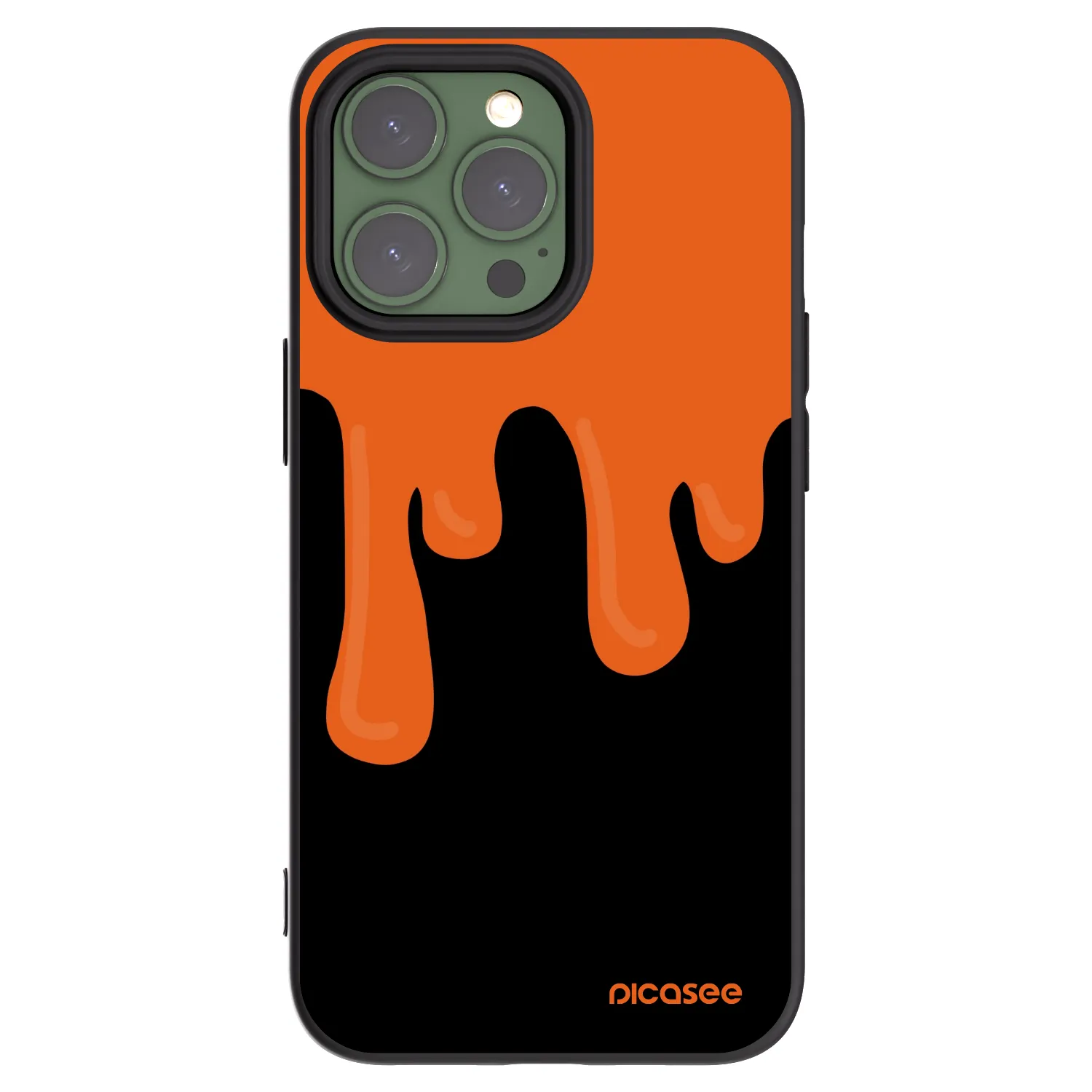 Picasee silikónový čierny obal pre Apple iPhone 13 Pro - Orange spooky
