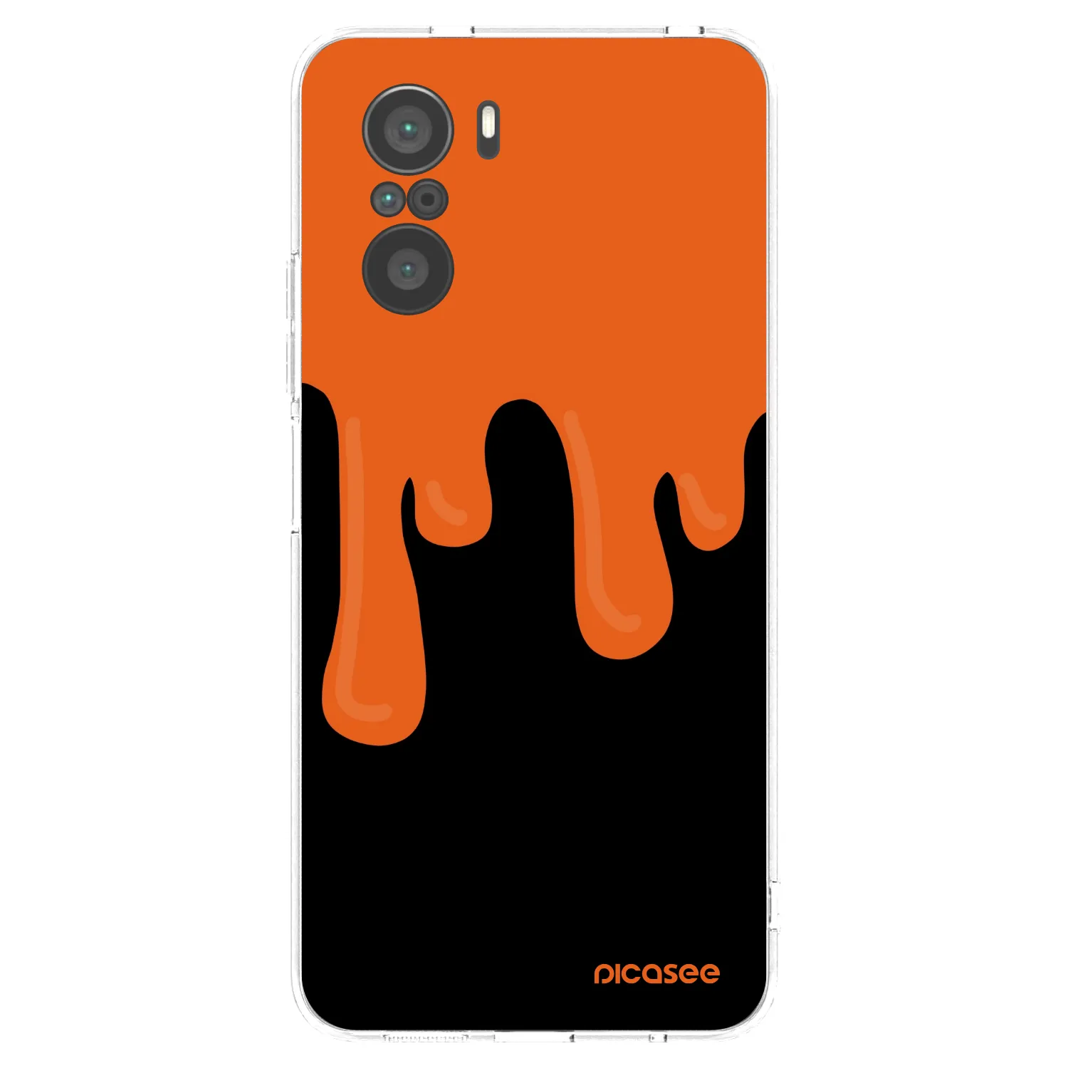 Picasee silikónový prehľadný obal pre Xiaomi Poco F3 - Orange spooky