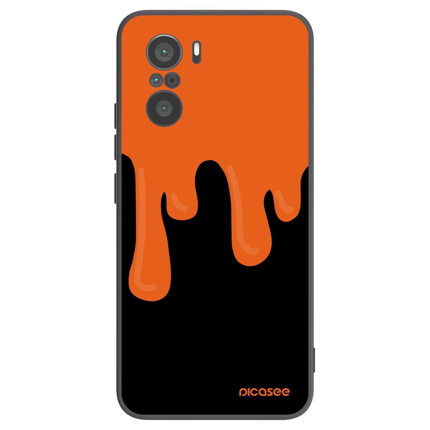 Picasee silikónový čierny obal pre Xiaomi Poco F3 - Orange spooky