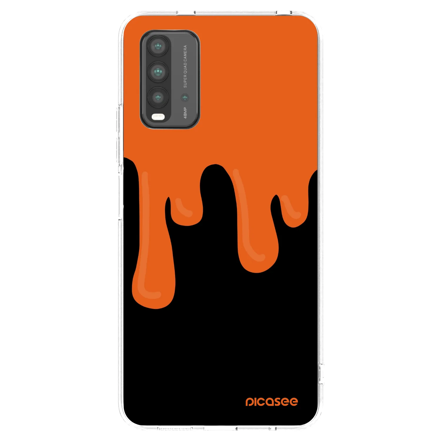 Picasee silikónový čierny obal pre Xiaomi Redmi 9T - Orange spooky