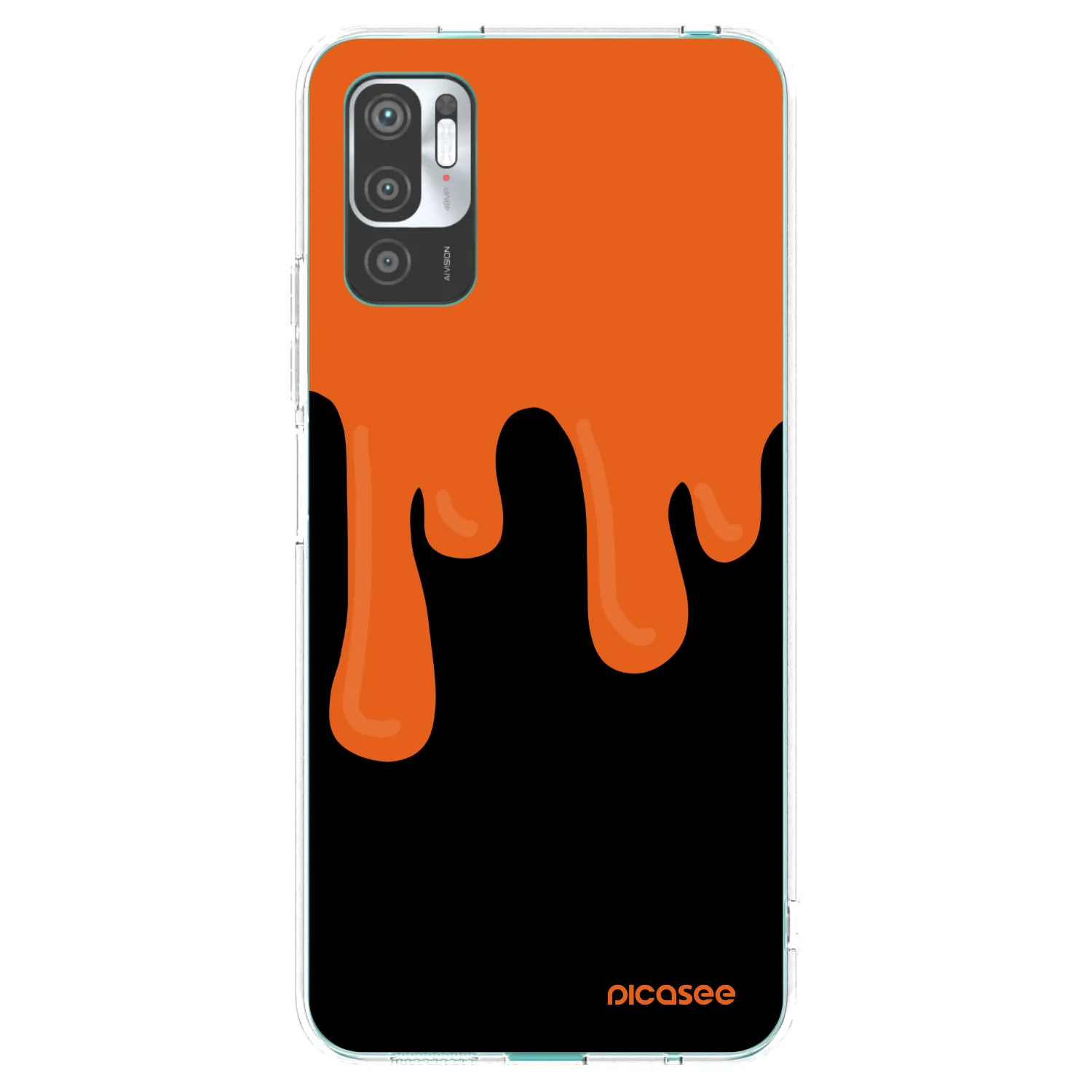 Picasee silikónový prehľadný obal pre Xiaomi Redmi Note 10 5G - Orange spooky