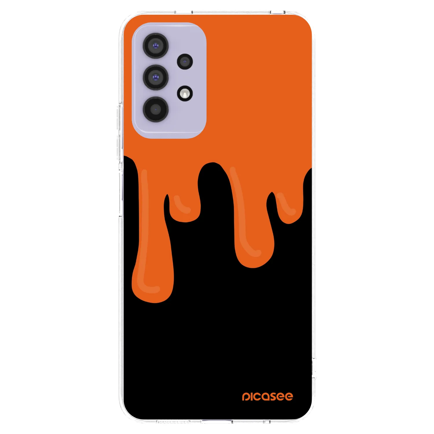 Picasee silikónový prehľadný obal pre Samsung Galaxy A32 4G SM-A325F - Orange spooky