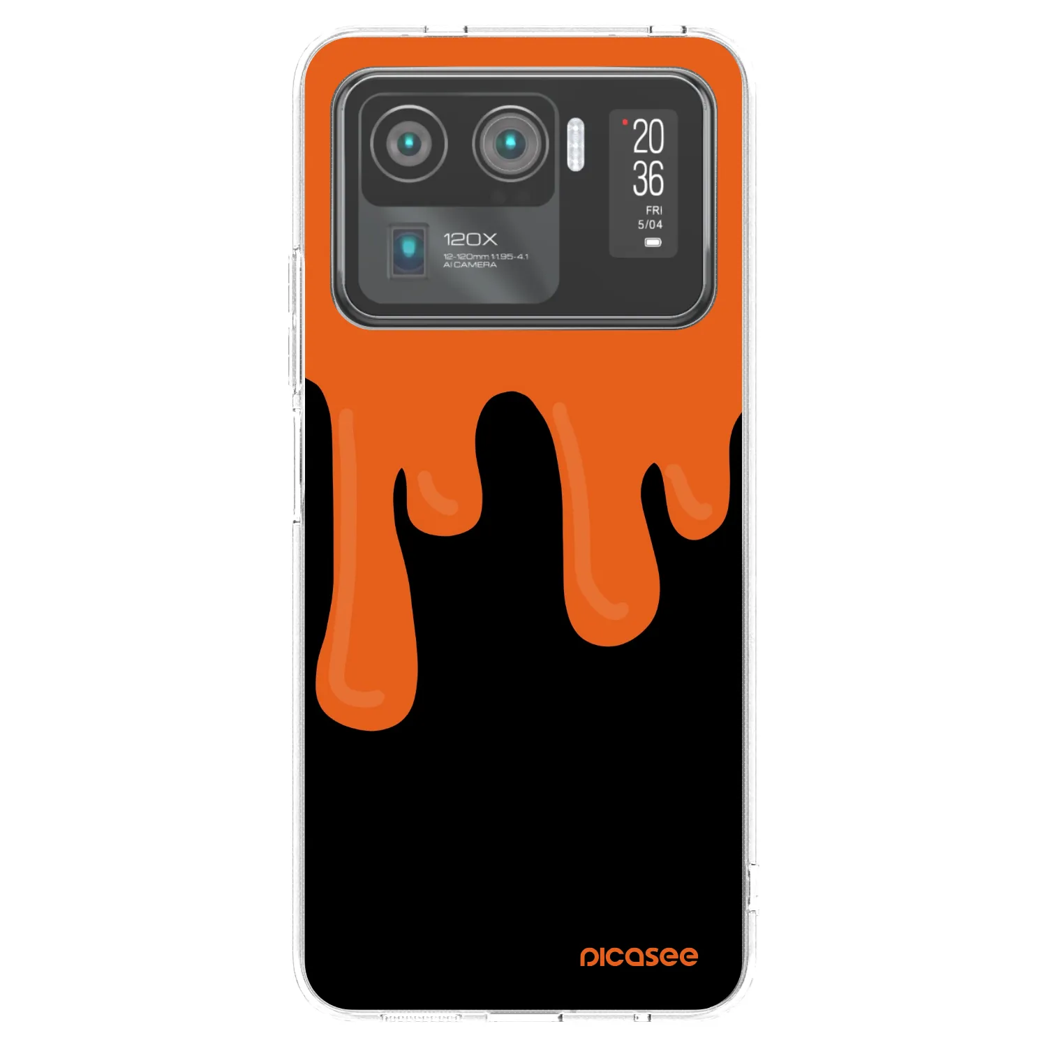 Picasee silikónový prehľadný obal pre Xiaomi Mi 11 Ultra - Orange spooky