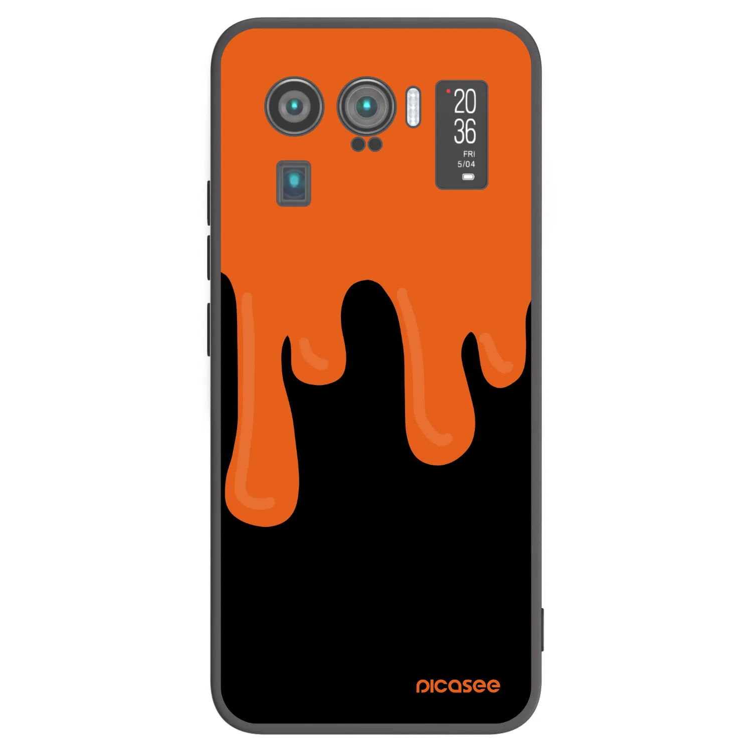 Picasee silikónový čierny obal pre Xiaomi Mi 11 Ultra - Orange spooky