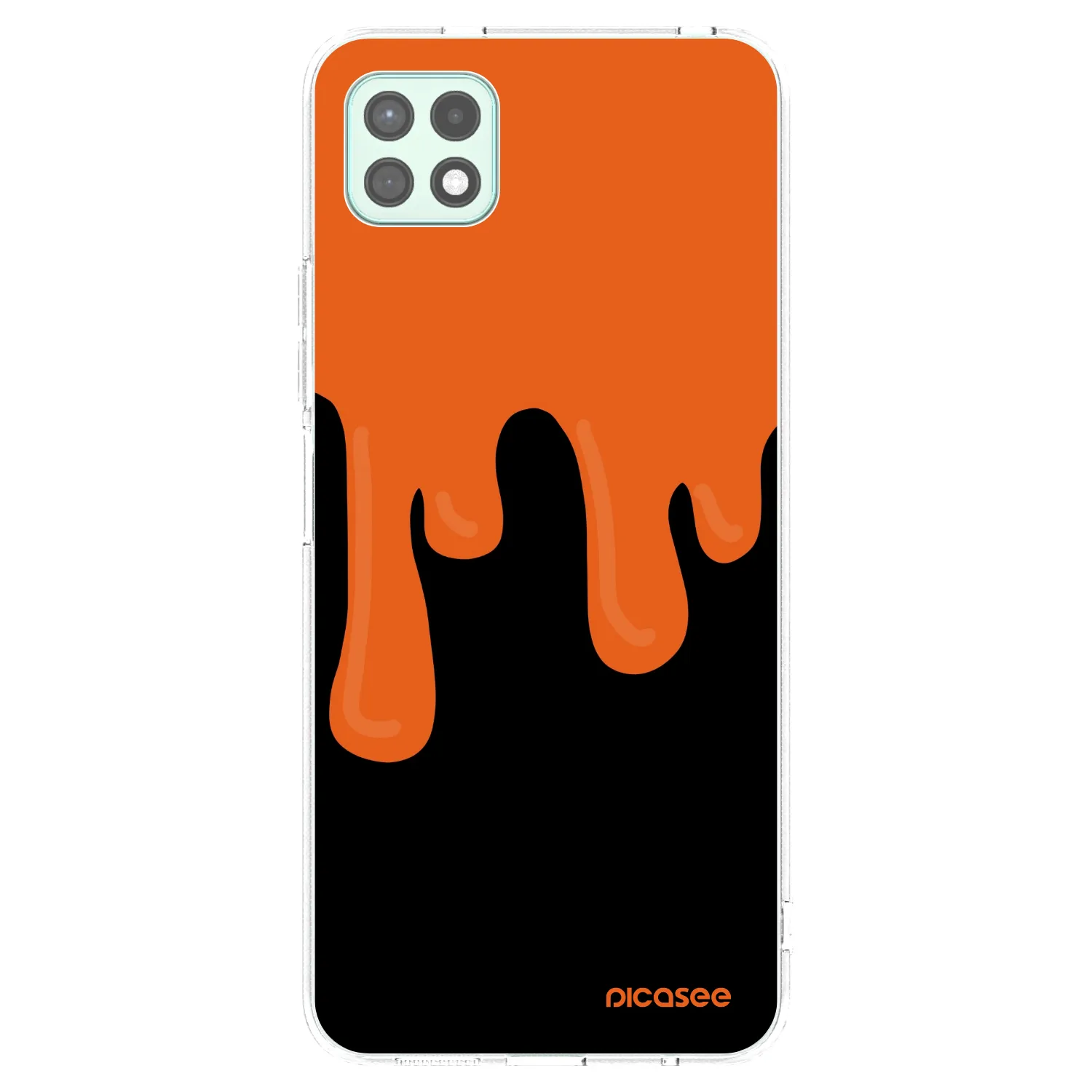 Picasee silikónový prehľadný obal pre Samsung Galaxy A22 A226B 5G - Orange spooky