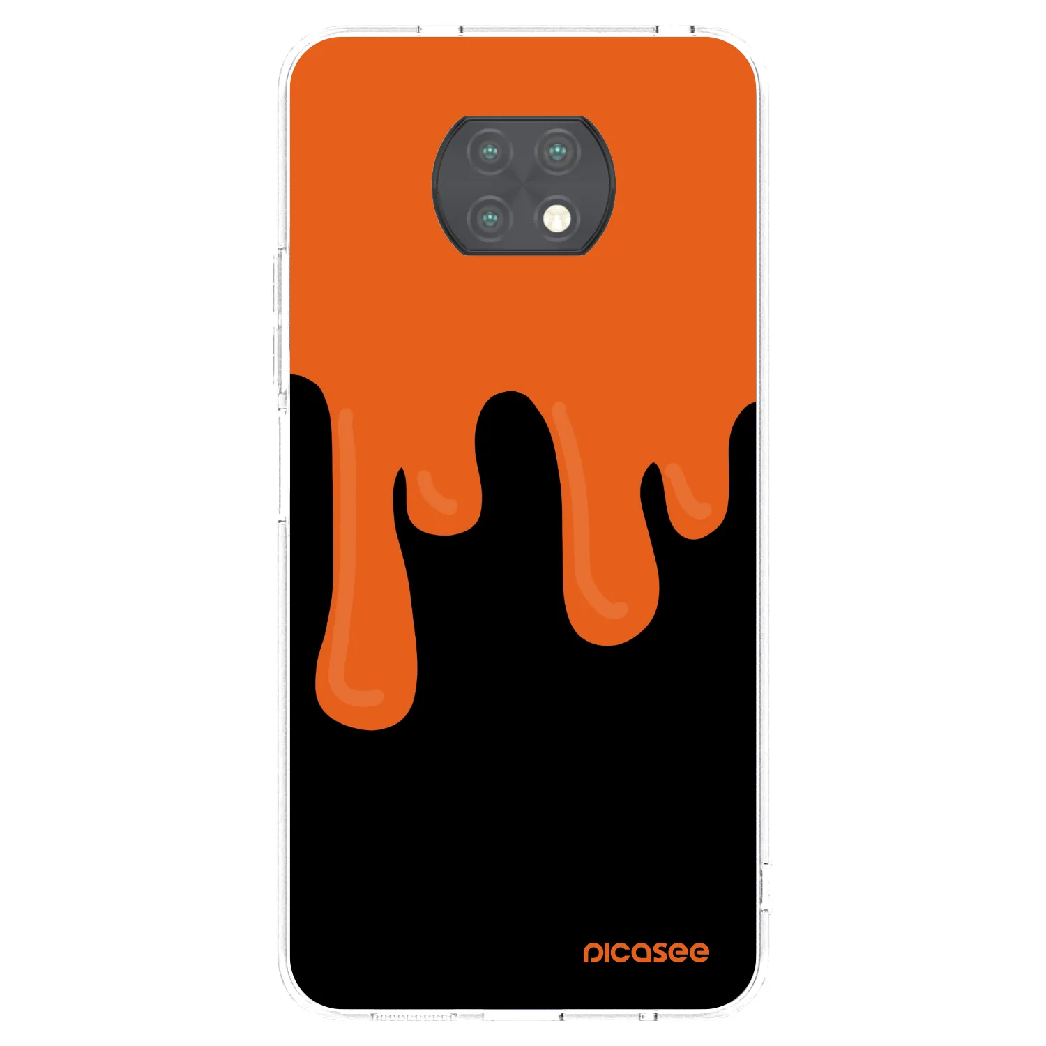 Picasee silikónový prehľadný obal pre Xiaomi Redmi Note 9T - Orange spooky