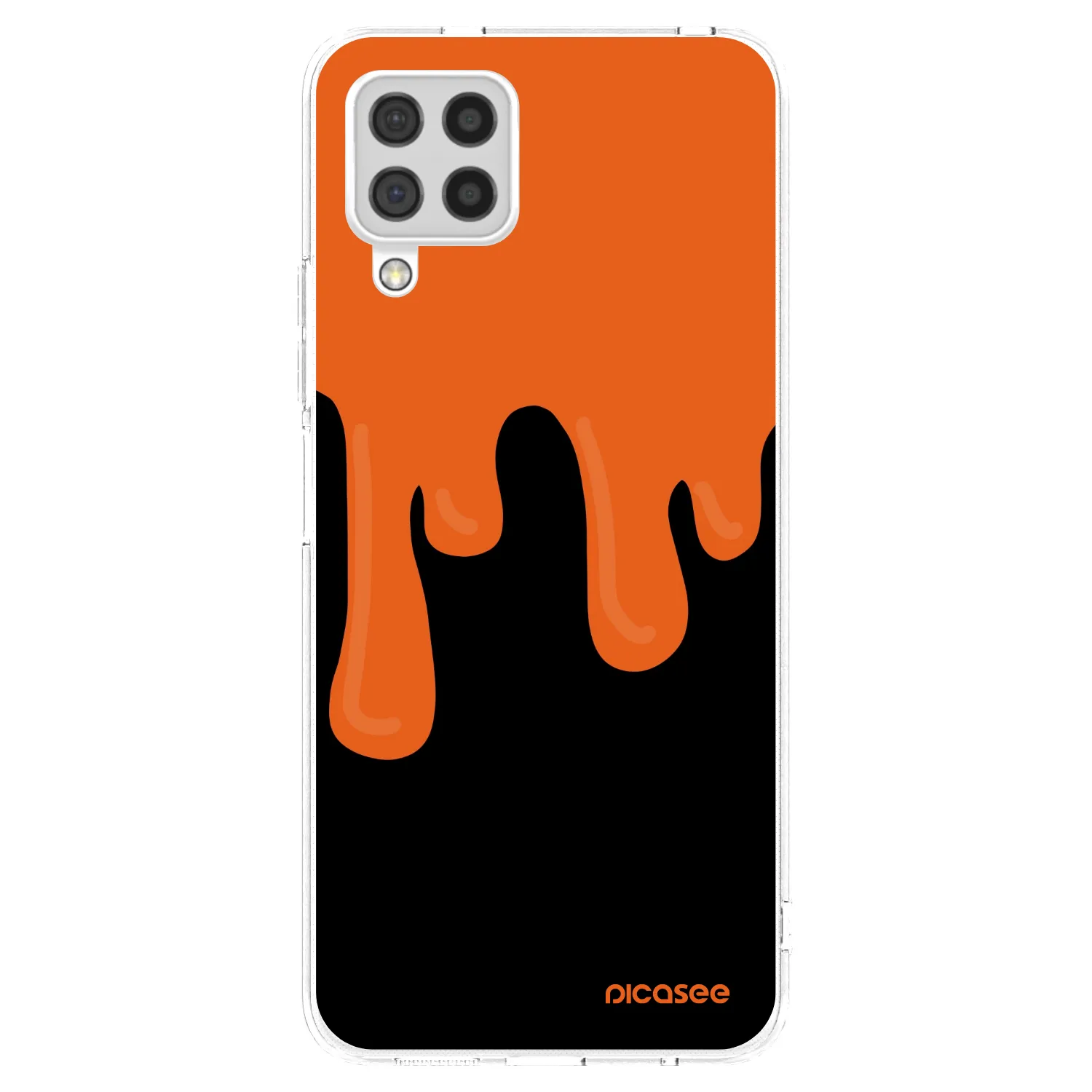 Picasee silikónový prehľadný obal pre Samsung Galaxy A22 A225F 4G - Orange spooky