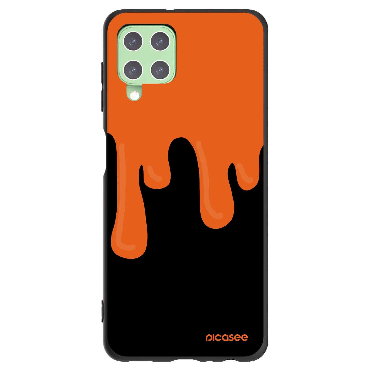 Picasee silikónový čierny obal pre Samsung Galaxy A22 A225F 4G - Orange spooky