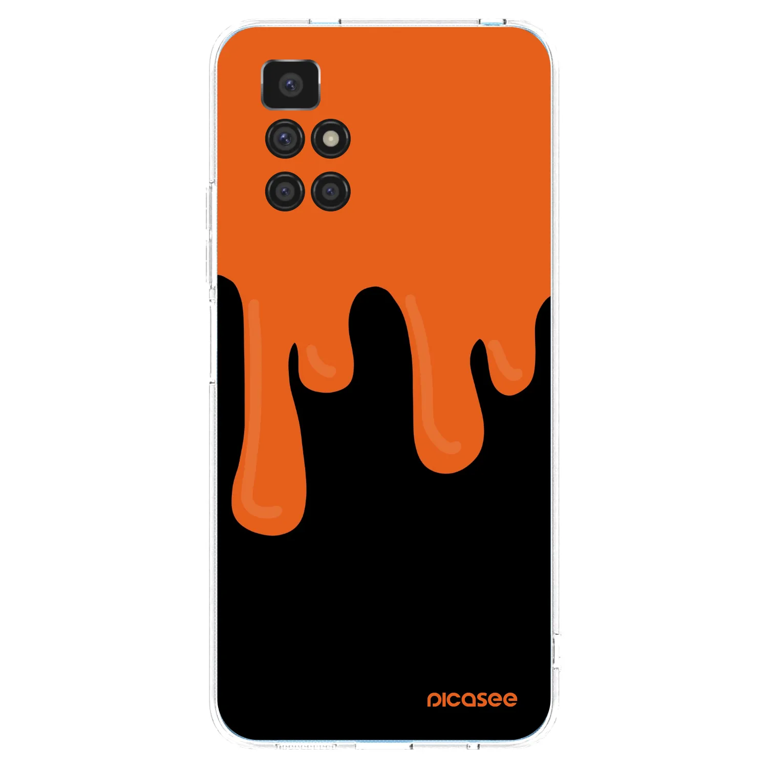 Picasee silikónový prehľadný obal pre Xiaomi Redmi 10 - Orange spooky