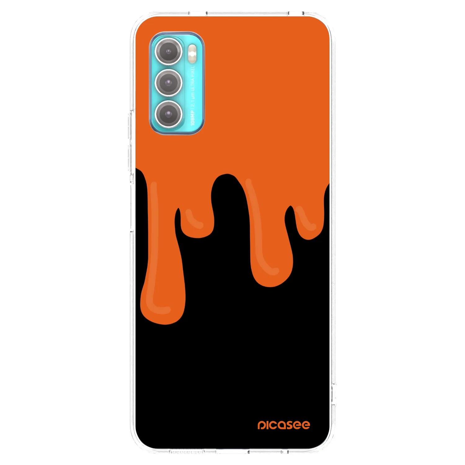 Picasee silikónový prehľadný obal pre Motorola Moto G60 - Orange spooky