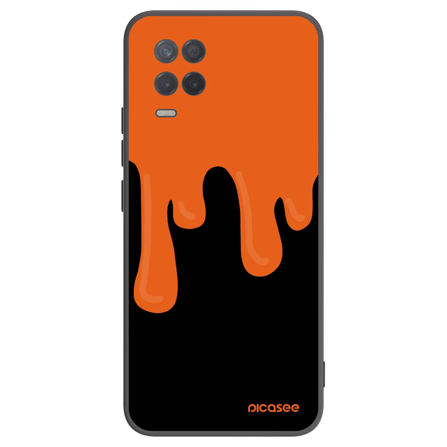 Picasee silikónový čierny obal pre Realme 8 5G - Orange spooky
