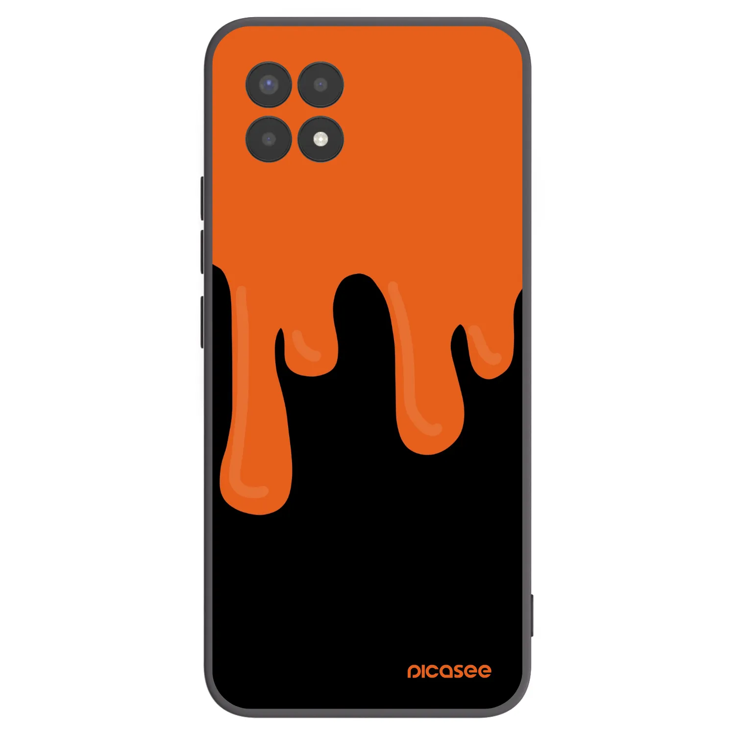 Picasee silikónový čierny obal pre Realme 8i - Orange spooky