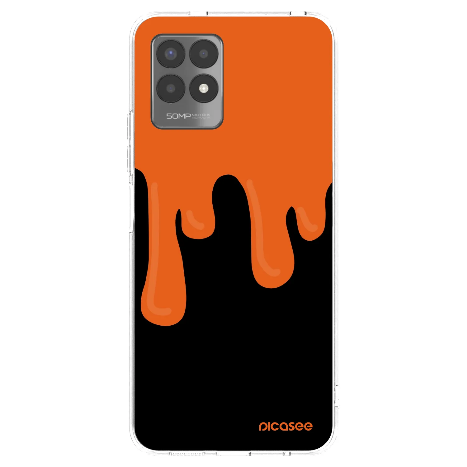 Picasee silikónový prehľadný obal pre Realme 8i - Orange spooky