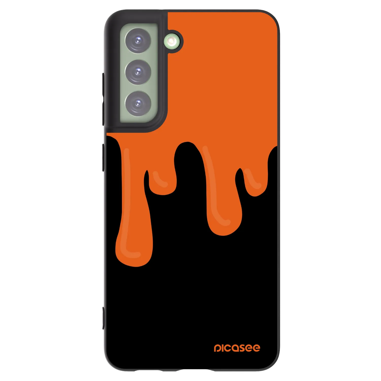Picasee silikónový čierny obal pre Samsung Galaxy S21 FE 5G - Orange spooky