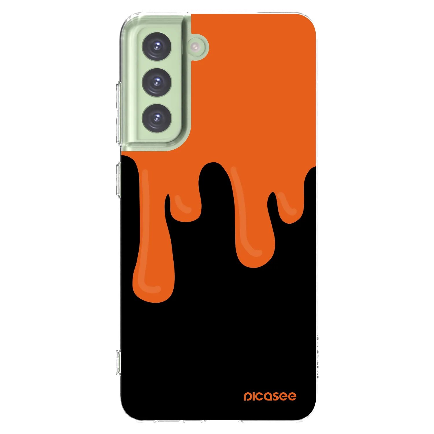 Picasee silikónový prehľadný obal pre Samsung Galaxy S21 FE 5G - Orange spooky