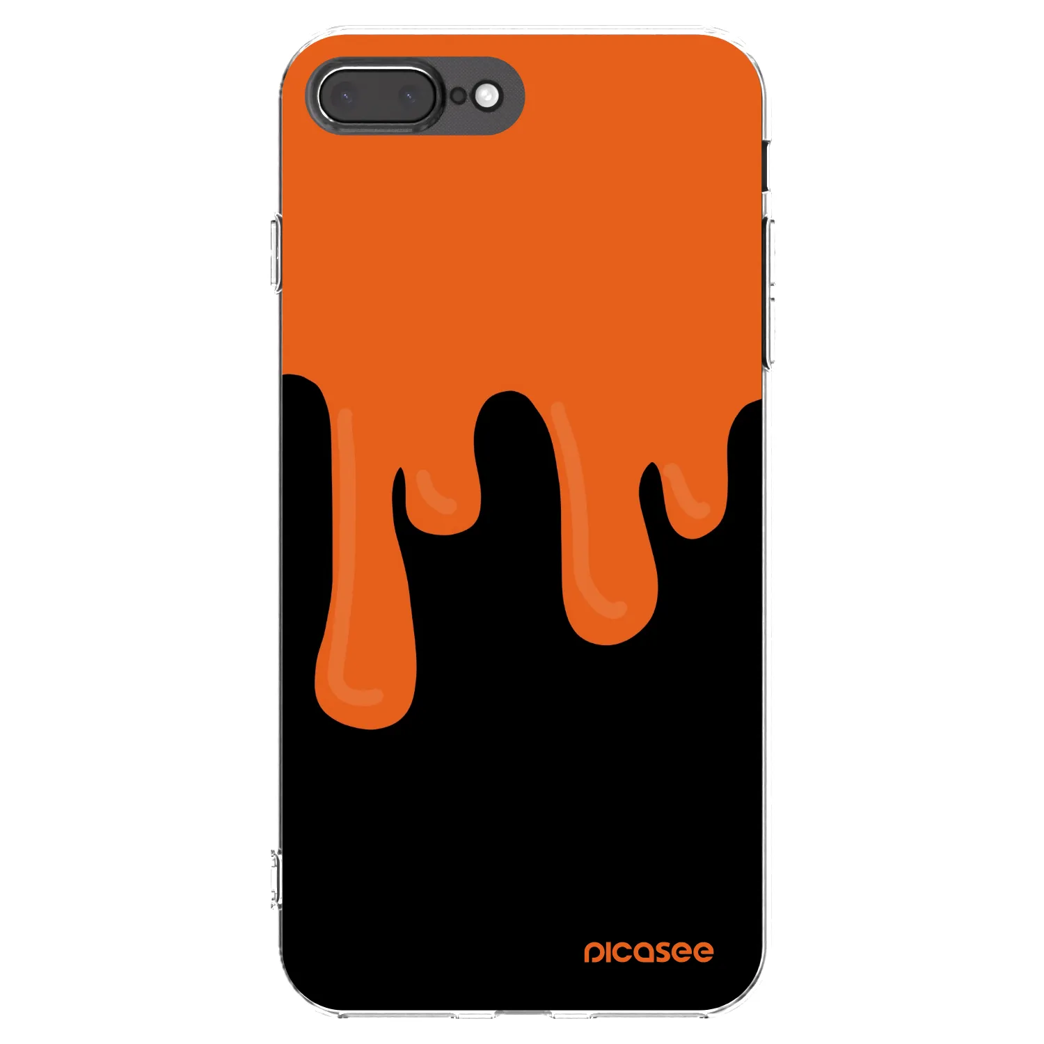 Picasee silikónový prehľadný obal pre Apple iPhone 7 Plus - Orange spooky