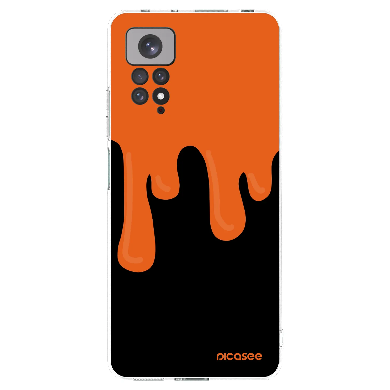 Picasee silikónový prehľadný obal pre Xiaomi Redmi Note 11 - Orange spooky