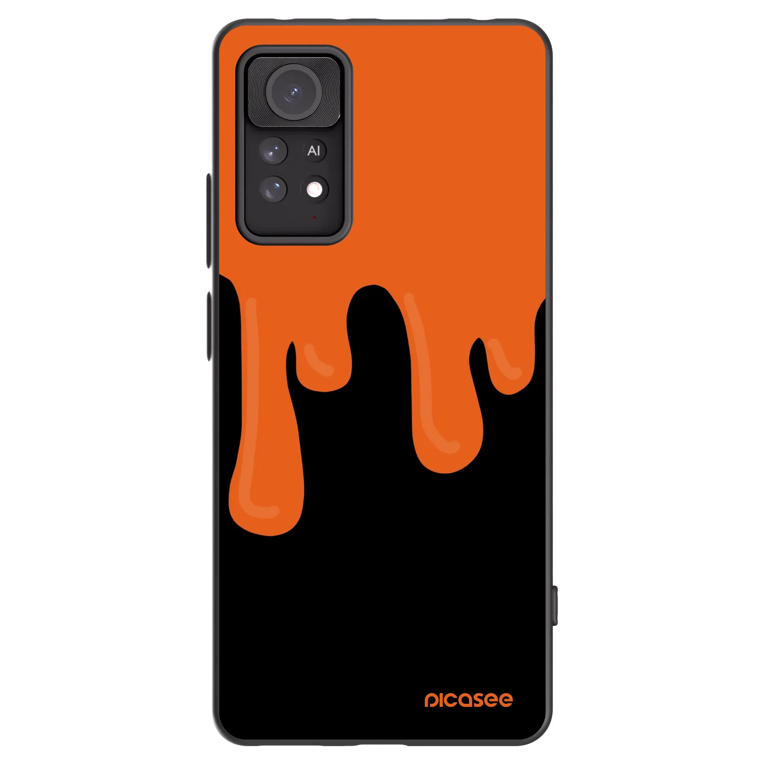 Picasee silikónový čierny obal pre Xiaomi Redmi Note 11 Pro - Orange spooky
