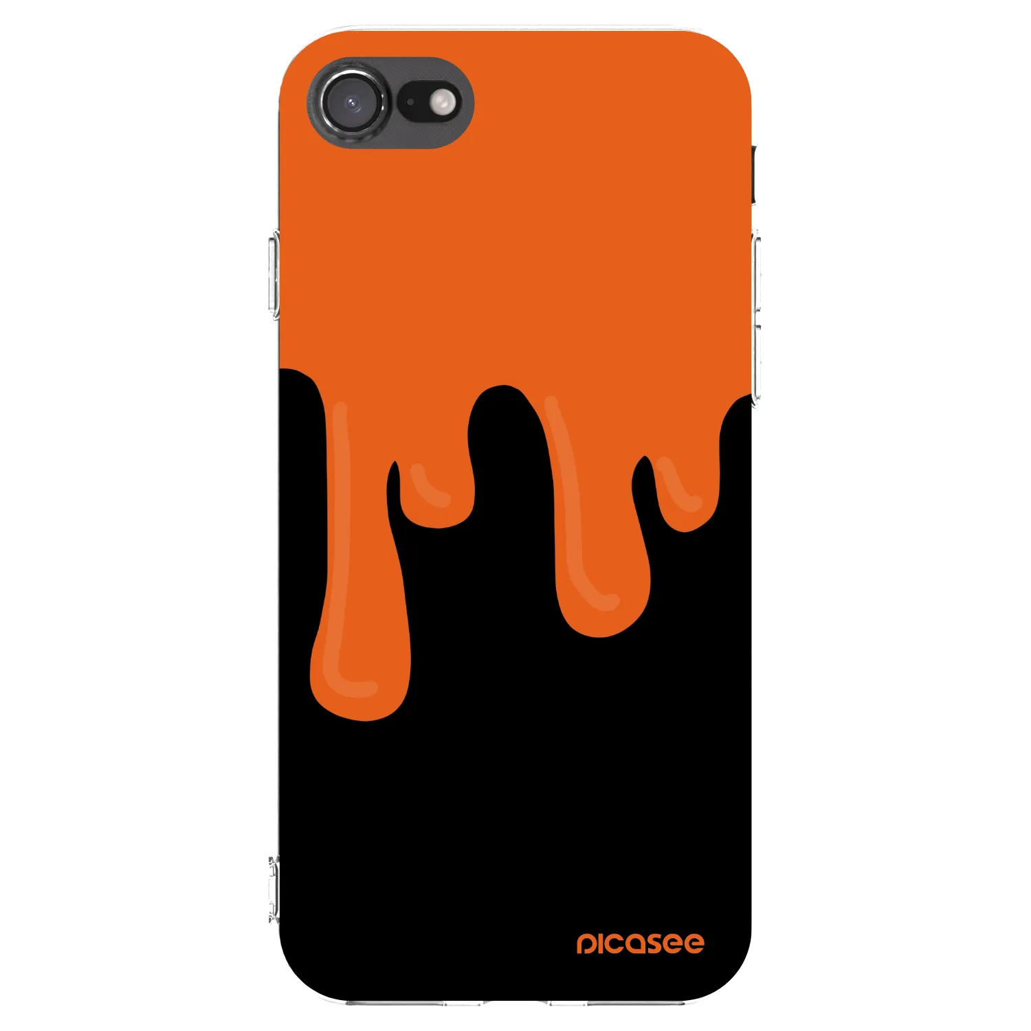 Picasee silikónový prehľadný obal pre Apple iPhone SE 2022 - Orange spooky