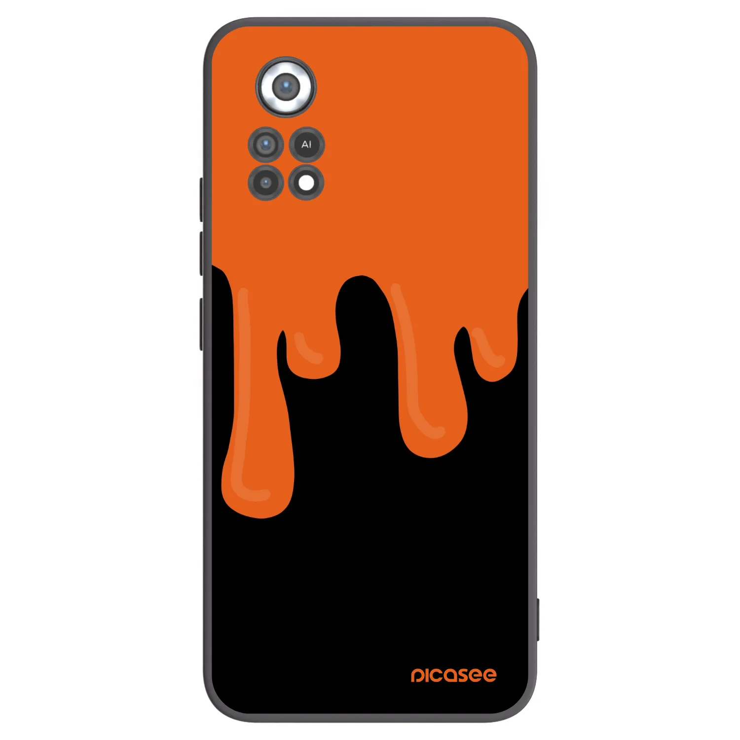 Picasee silikónový čierny obal pre Xiaomi Poco X4 Pro 5G - Orange spooky