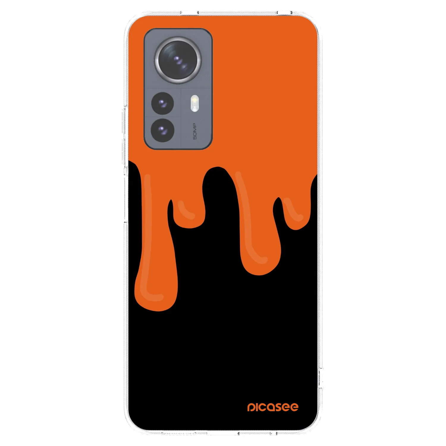 Picasee silikónový prehľadný obal pre Xiaomi 12 Pro - Orange spooky