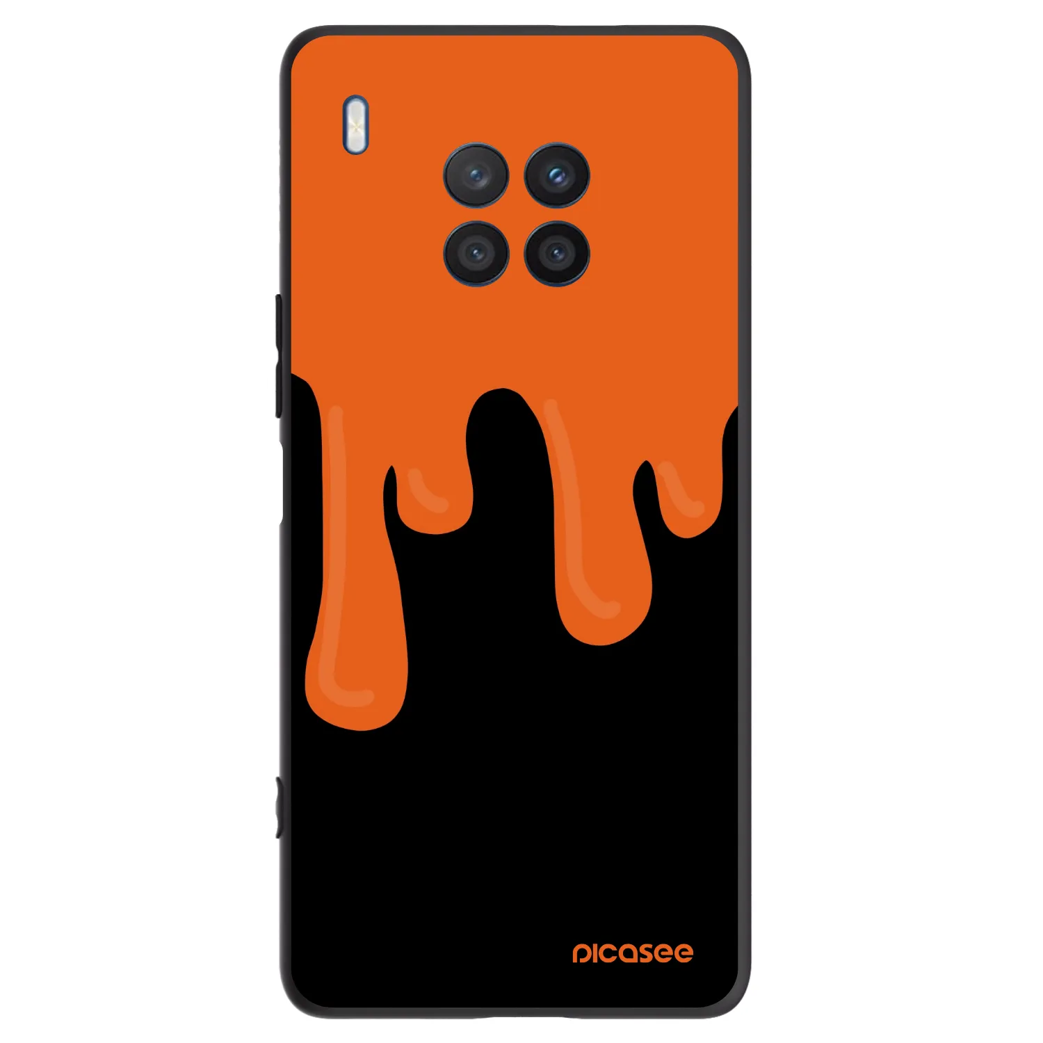 Picasee silikónový čierny obal pre Honor 50 Lite - Orange spooky