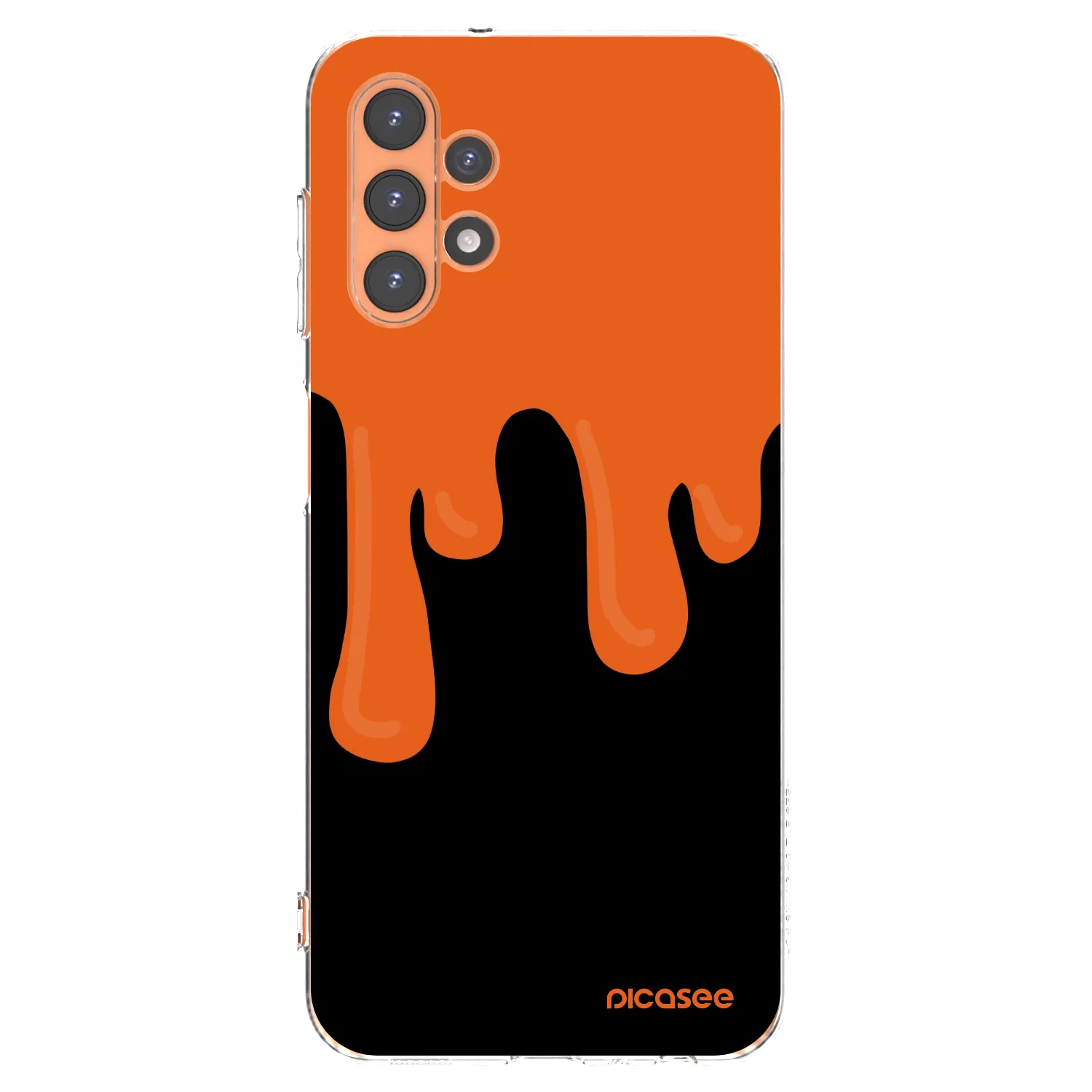 Picasee silikónový prehľadný obal pre Samsung Galaxy A13 4G A135 - Orange spooky