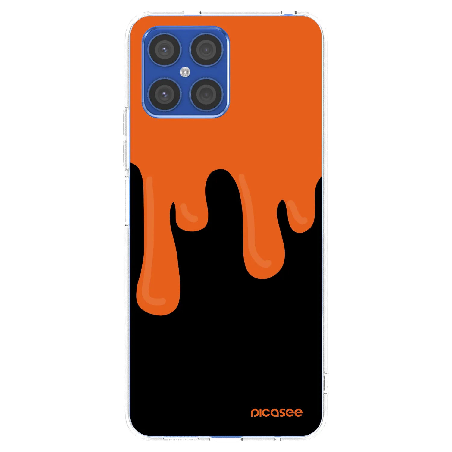 Picasee silikónový prehľadný obal pre Honor X8 4G - Orange spooky