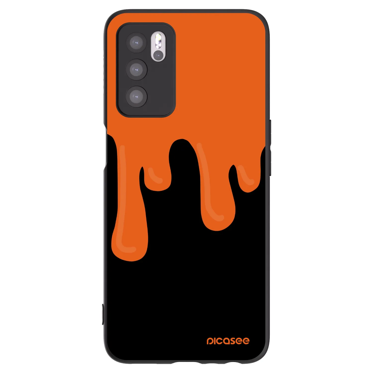 Picasee silikónový čierny obal pre OPPO A16s - Orange spooky