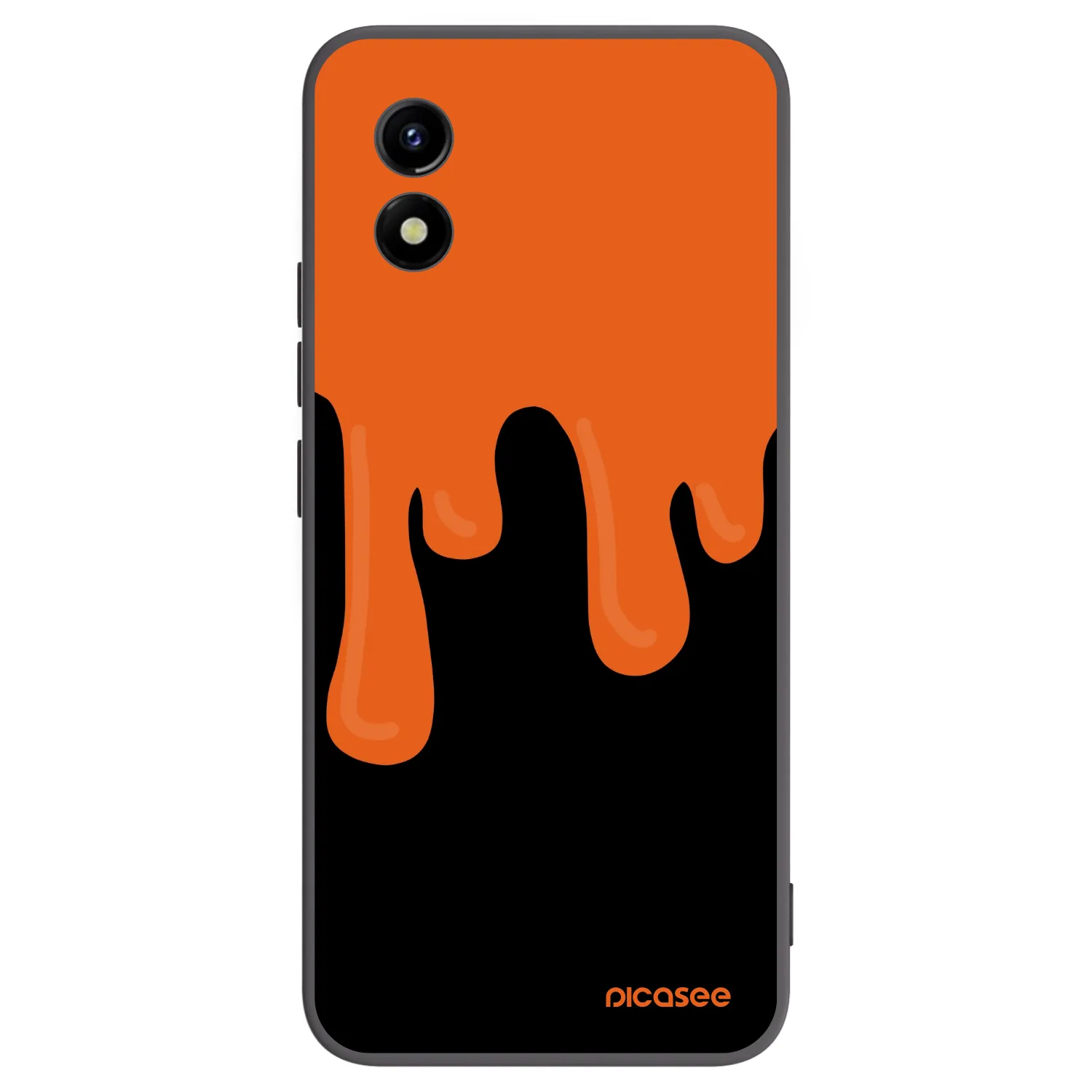 Picasee silikónový čierny obal pre Vivo Y01 - Orange spooky