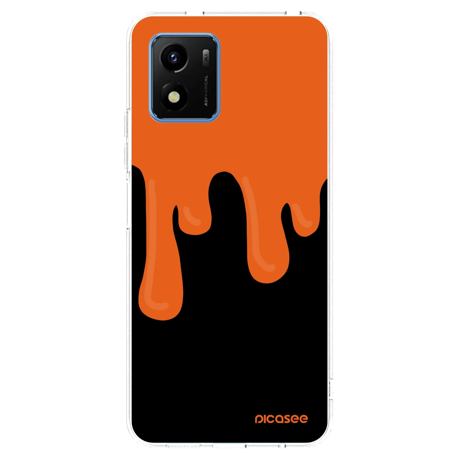 Picasee silikónový prehľadný obal pre Vivo Y01 - Orange spooky